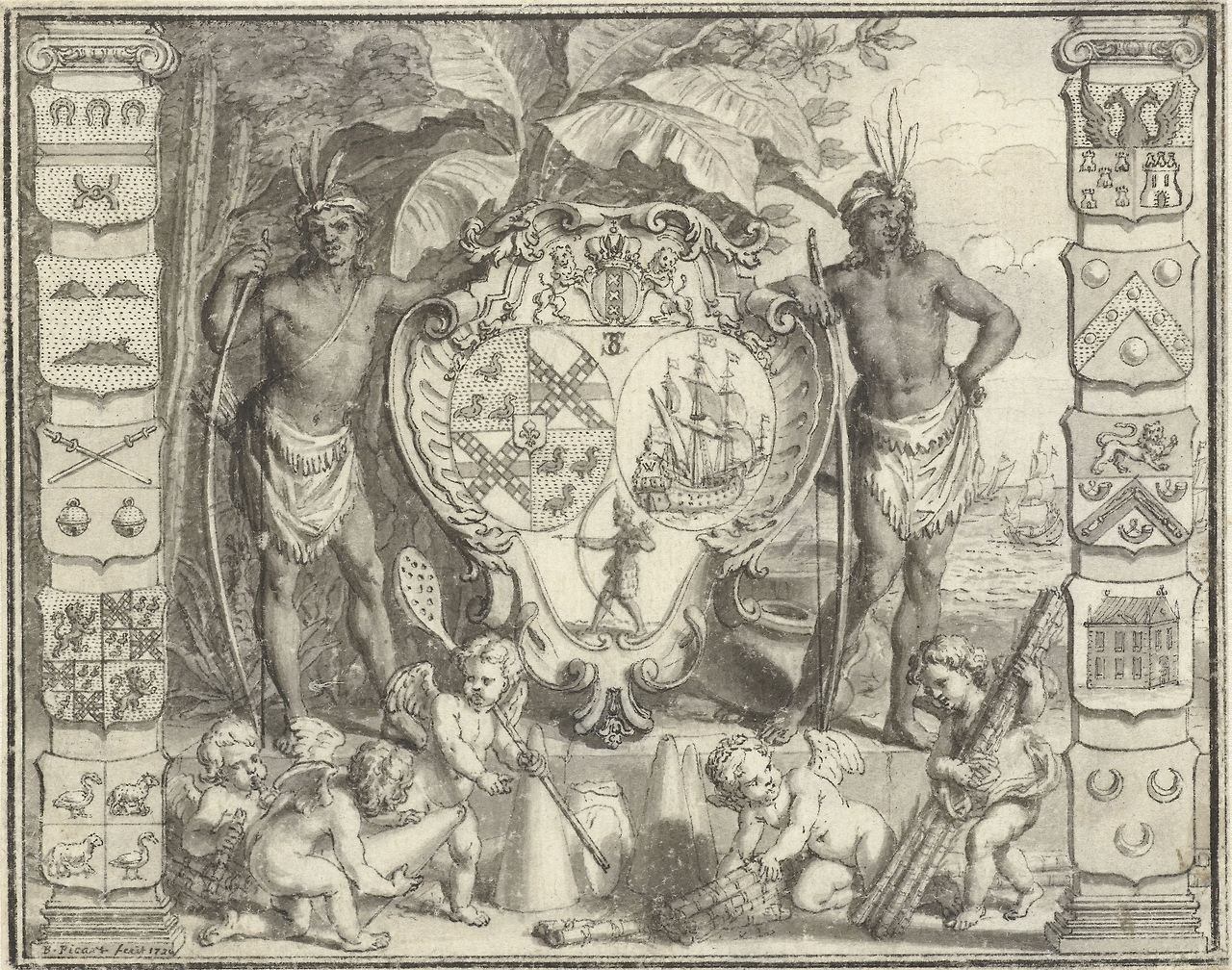 De wapens van Suriname, Bernard Picart, 1720.jpg