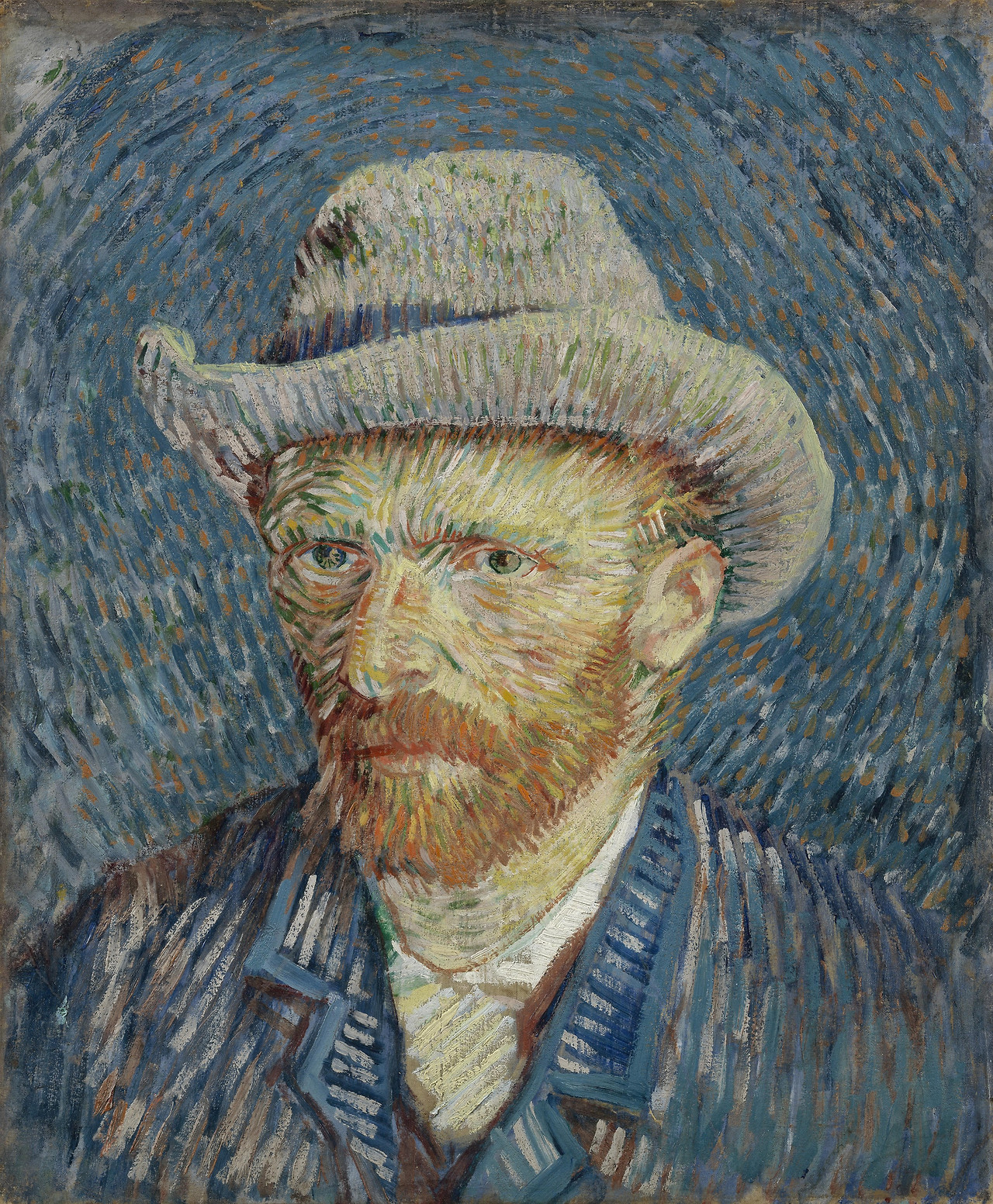 Self-Portrait with Grey Felt Hat ,Vincent van Gogh (1853 - 1890), Paris, September-October 1887.jpg