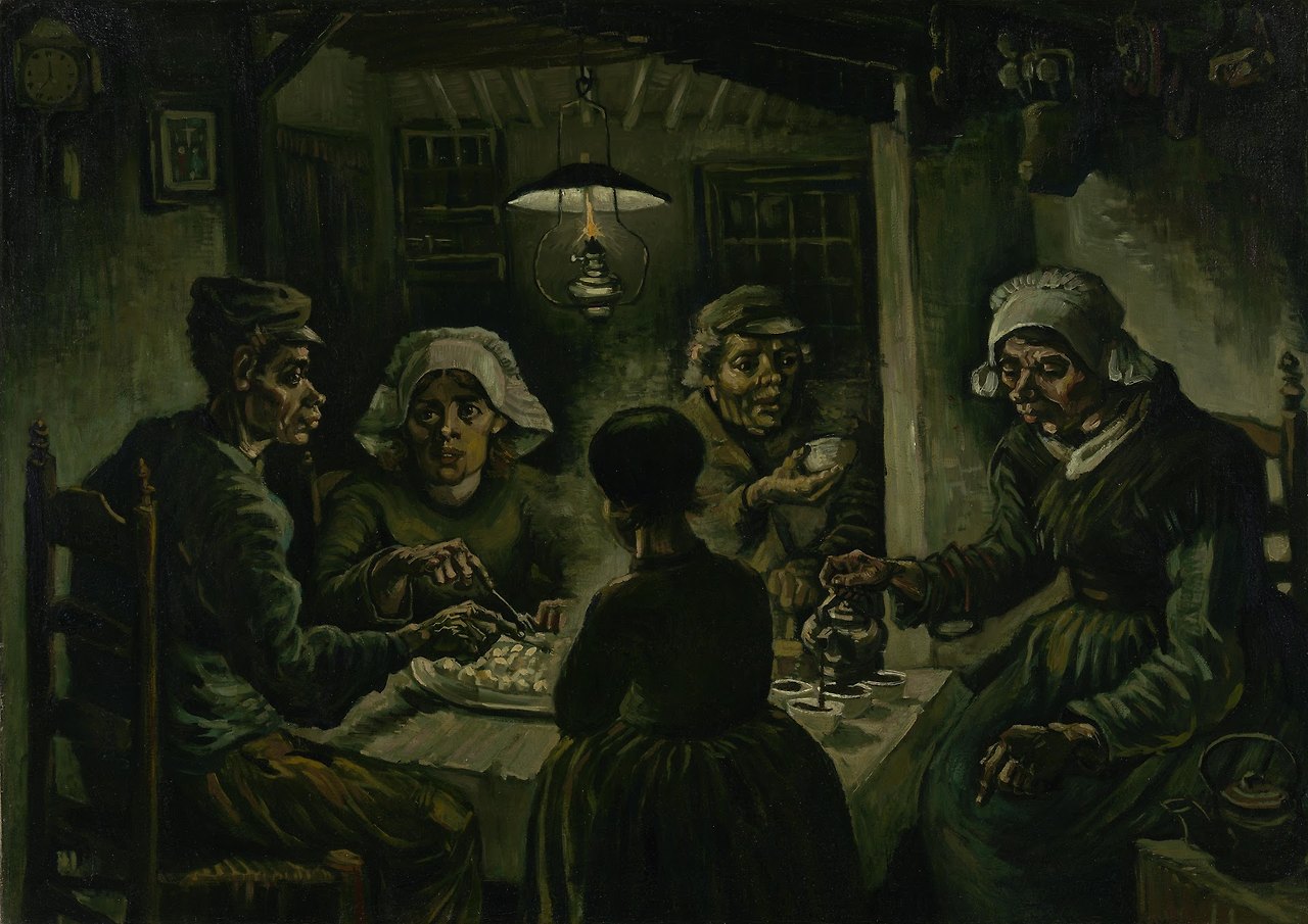 The Potato Eaters,Vincent van Gogh (1853 - 1890), Nuenen, April-May 1885.jpg