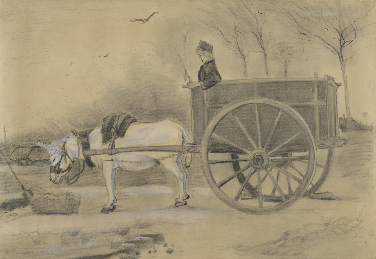 Donkey and Cart, Etten, October 1881.jpg