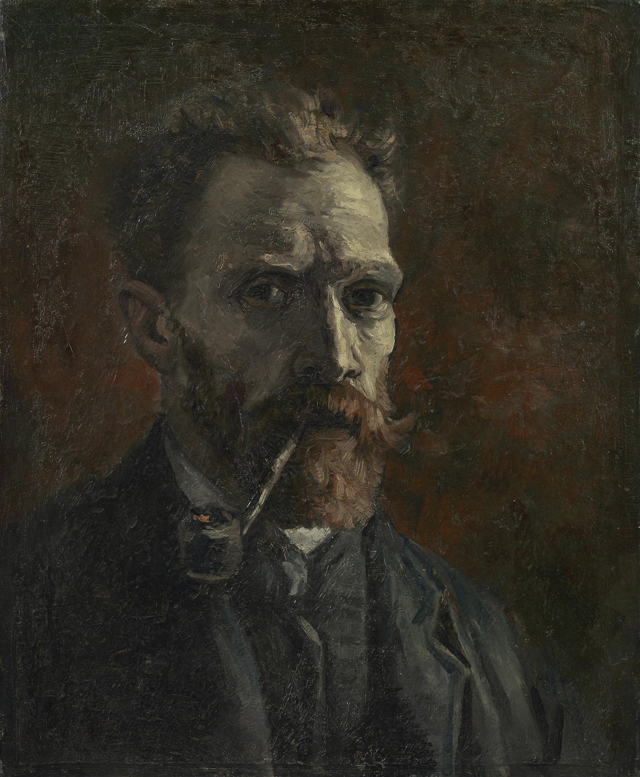 Self-Portrait with Pipe ,Vincent van Gogh (1853 - 1890), Paris, September-November 1886.jpg