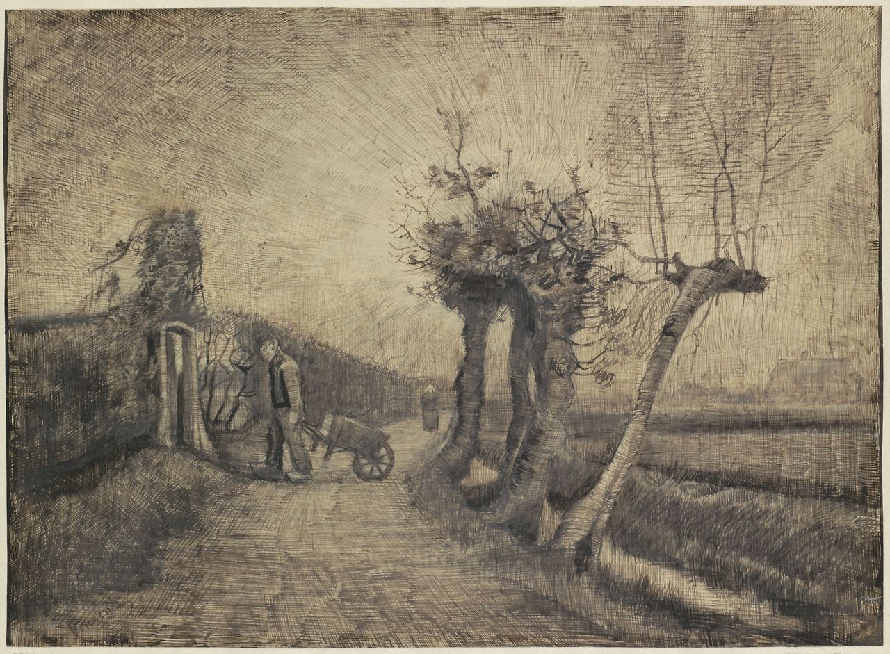 Road behind the Parsonage Garden in Nuenen, Vincent van Gogh, 1884.jpg
