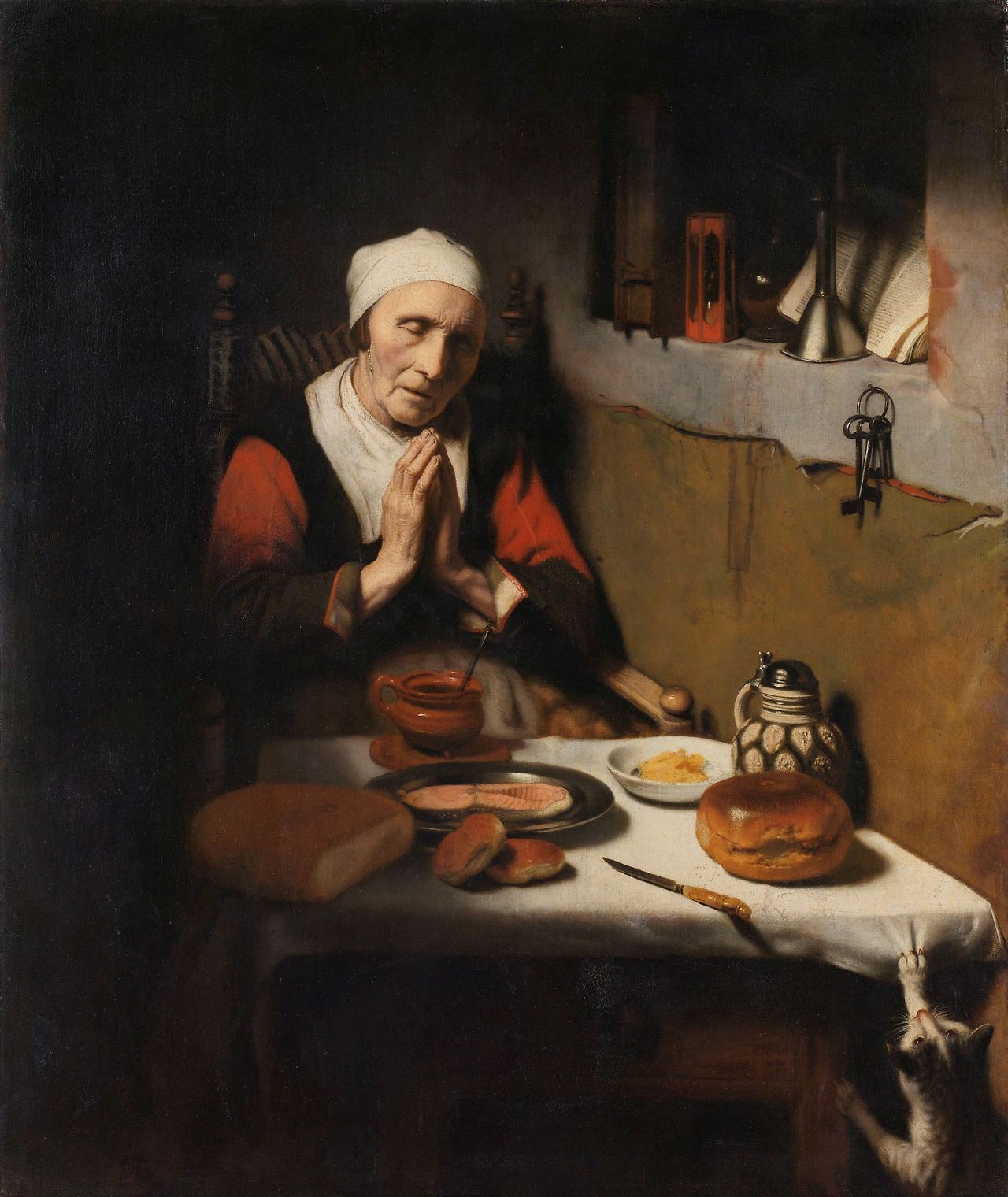 Old Woman Saying Grace, Known as ‘The Prayer without End’, Nicolaes Maes, c. 1656.jpg