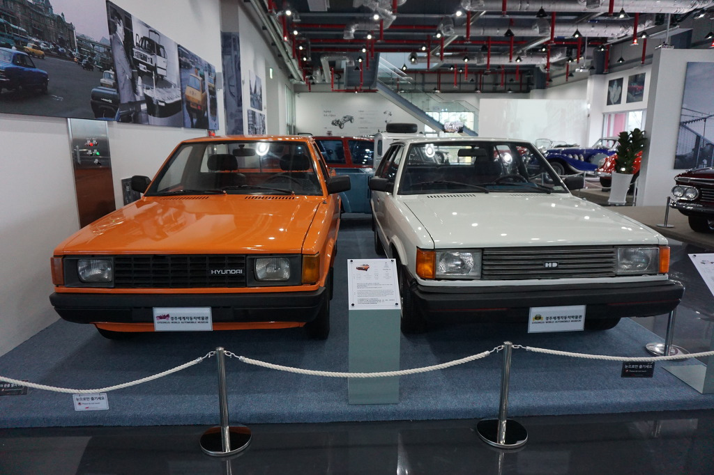 전시차량, 국산 포니.jpg