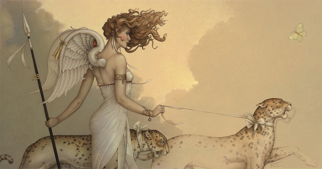 Michael Parkes %22Three Leopards%22.jpg