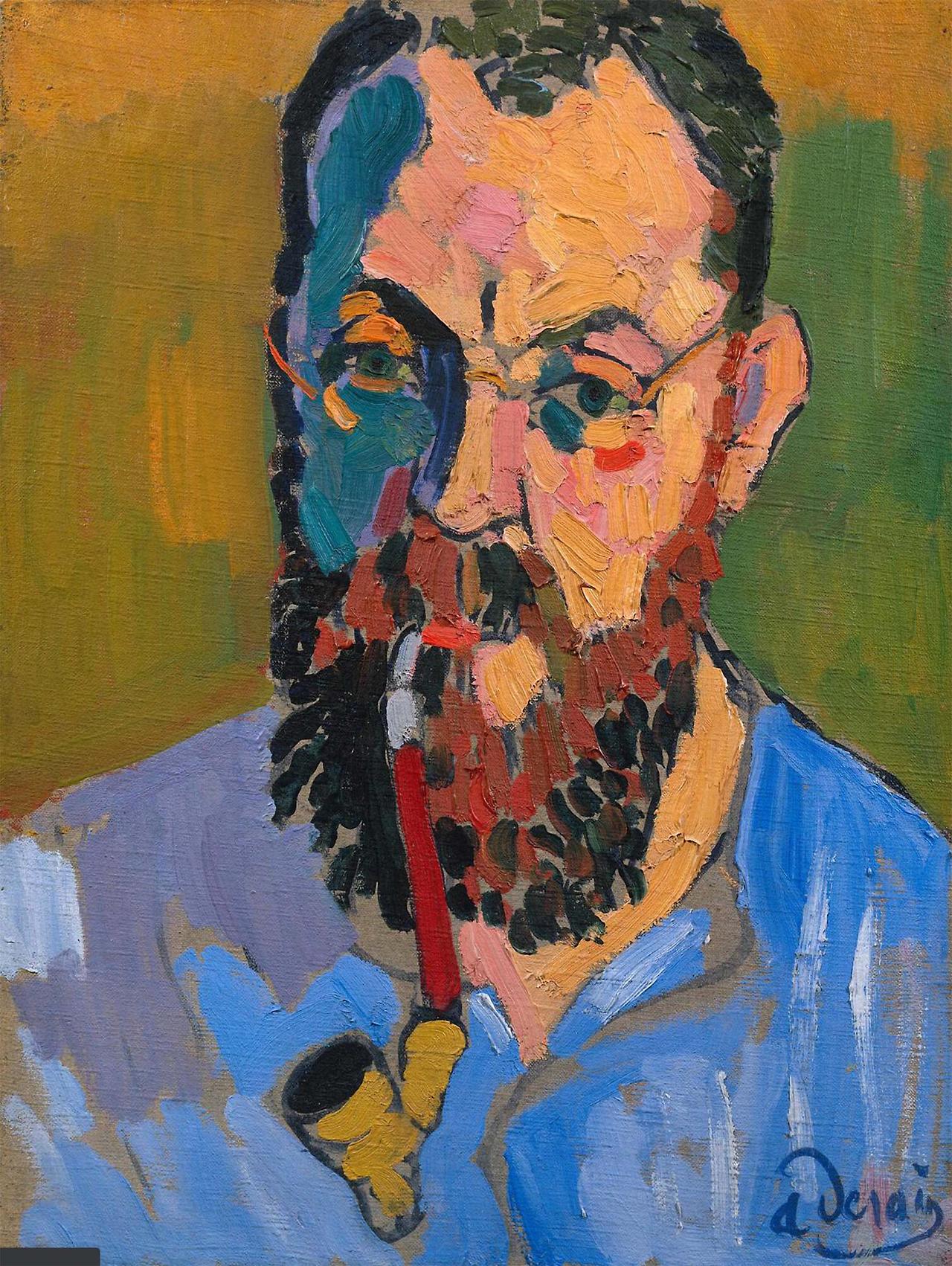 Derain André - Londra - Tate - Henri Matisse (1905) (olio su tela 46 x 34,9 cm).jpg