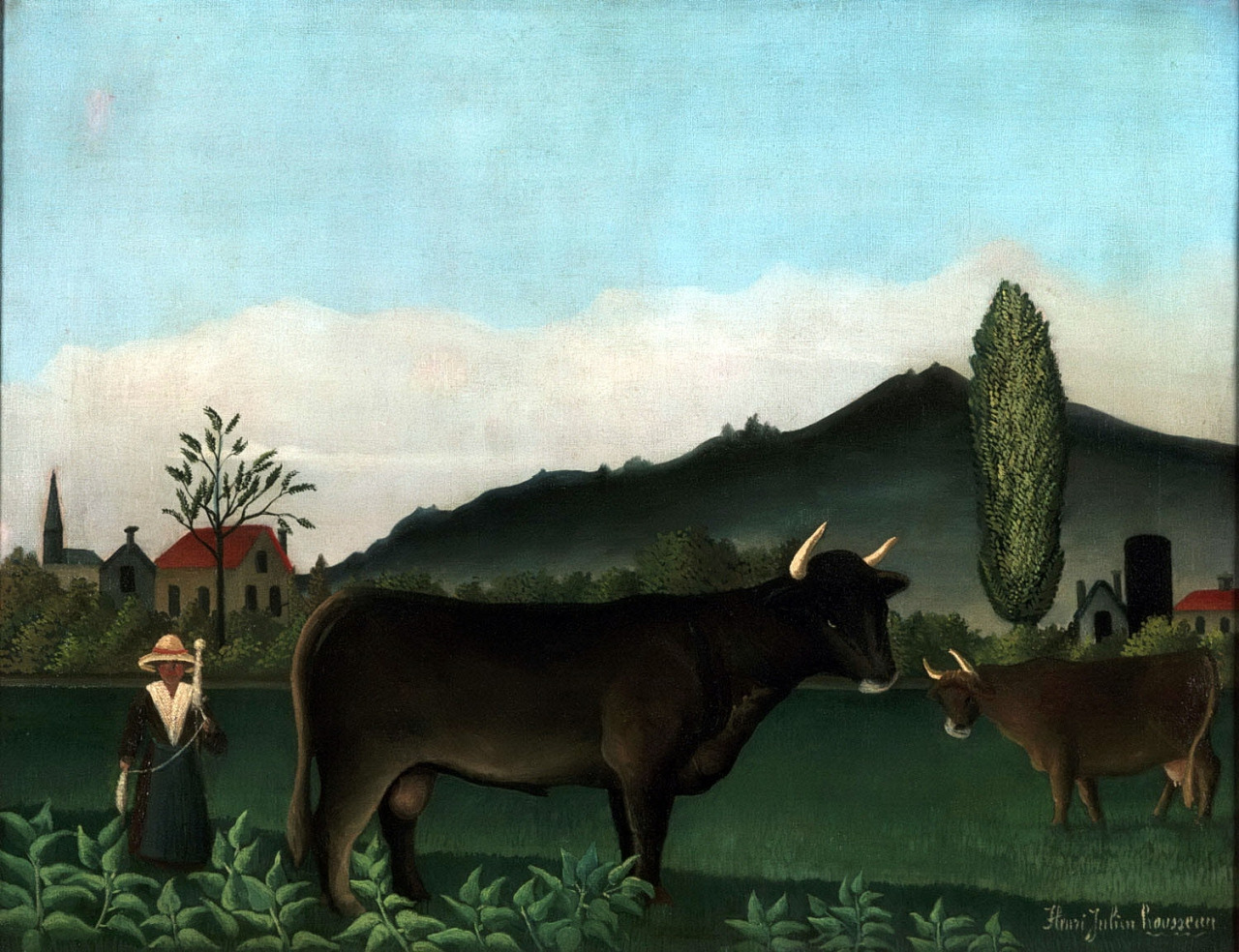 마크로스코 액자 버전 Landscape with Cattle  1895-1900. Oil on canvas. 51 x 66 cm. Philadelphia Museum of Art, Philadelphia. 1950-134.jpg