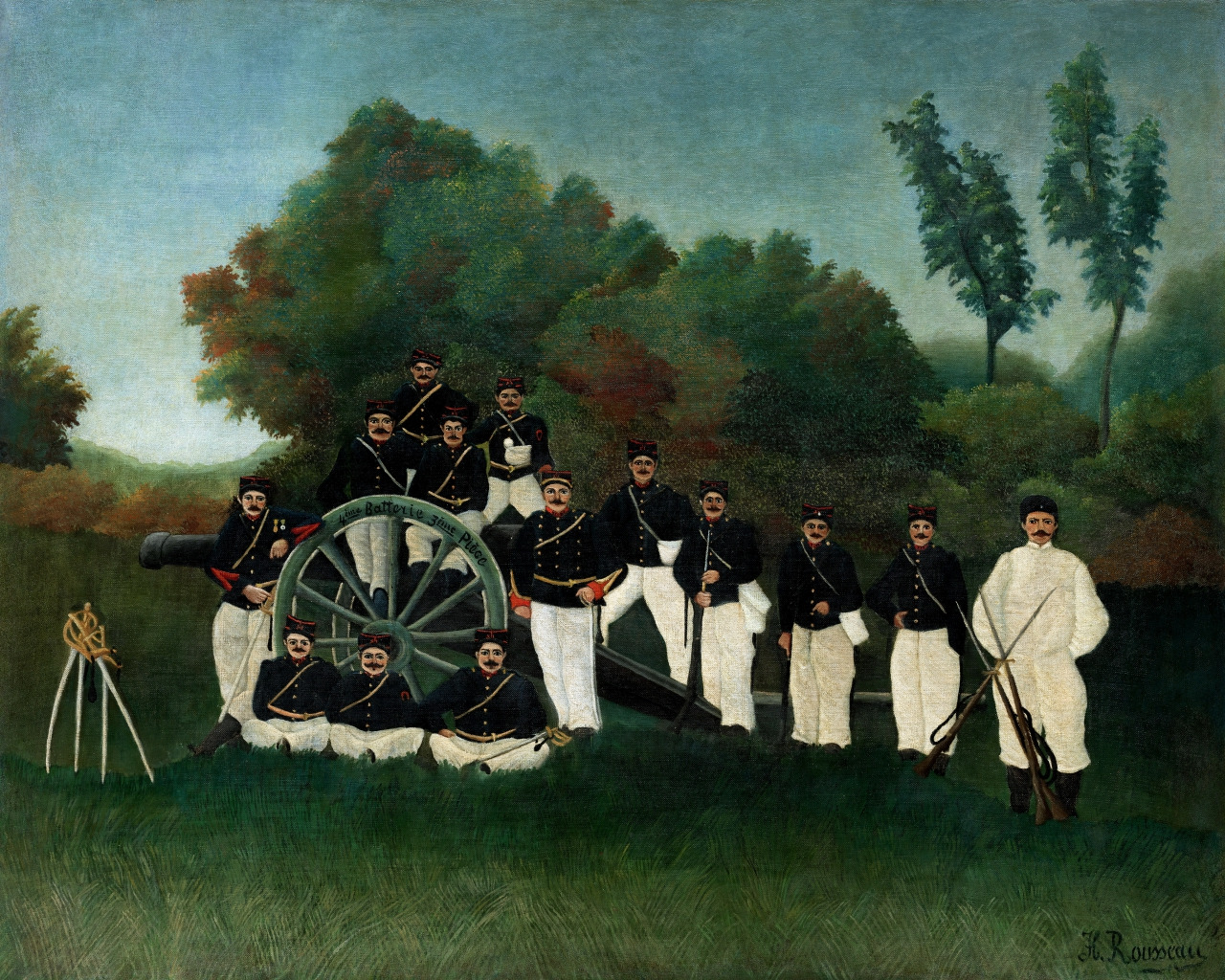 마크로스코 액자 버전 Artillerymen  c. 1893-1895. Oil on canvas. 79,1 x 98,9 cm. Solomon R. Guggenheim Museum, New York. .jpg