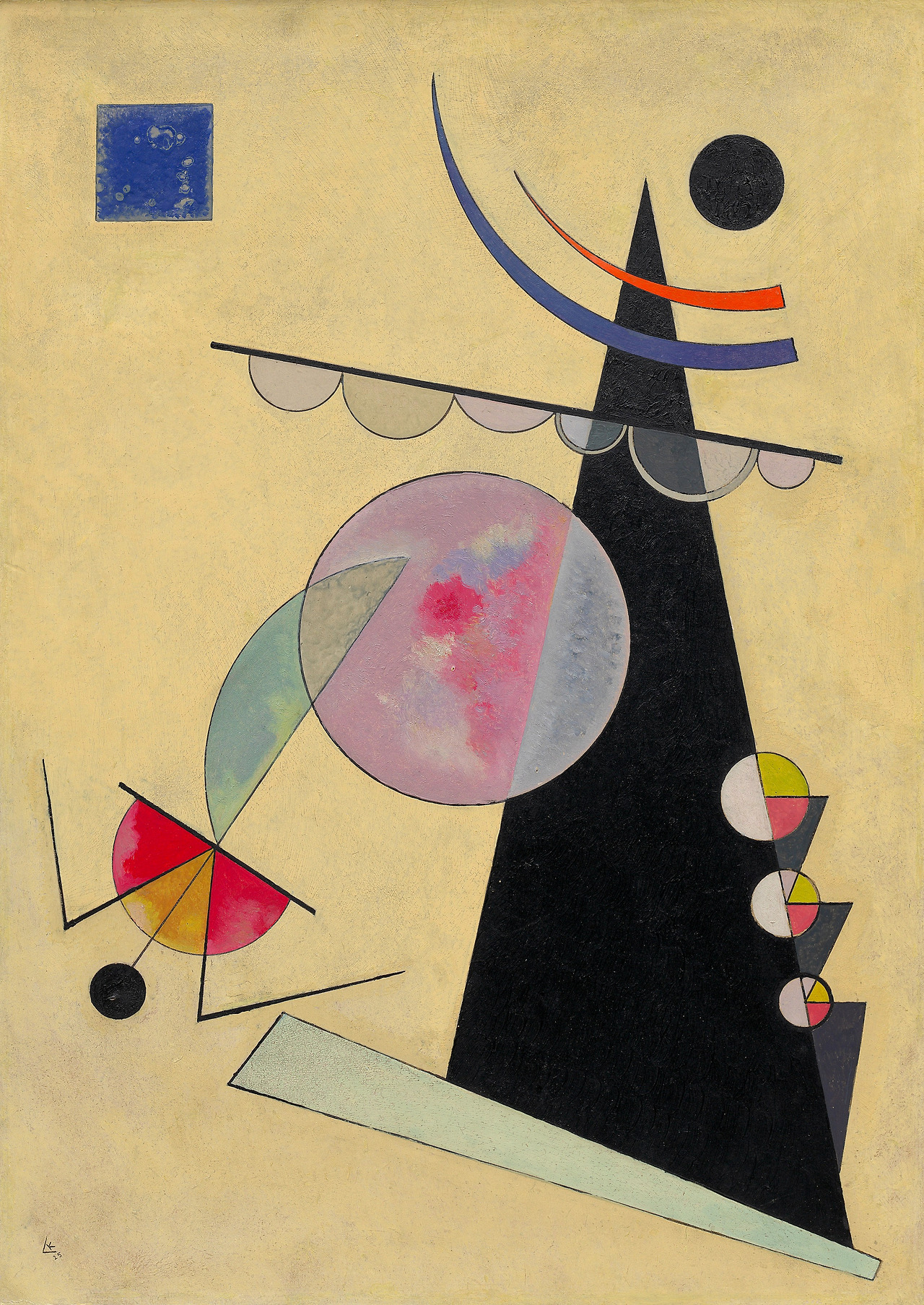 Wassily Kandinsky (1866–1944), Bright Unity, 1925  Wassily Kandinsky (1866–1944)  Bright Unity  1925     Oil on board  69.8 x 49.8 cm     Guggenheim Museum, New York.jpg