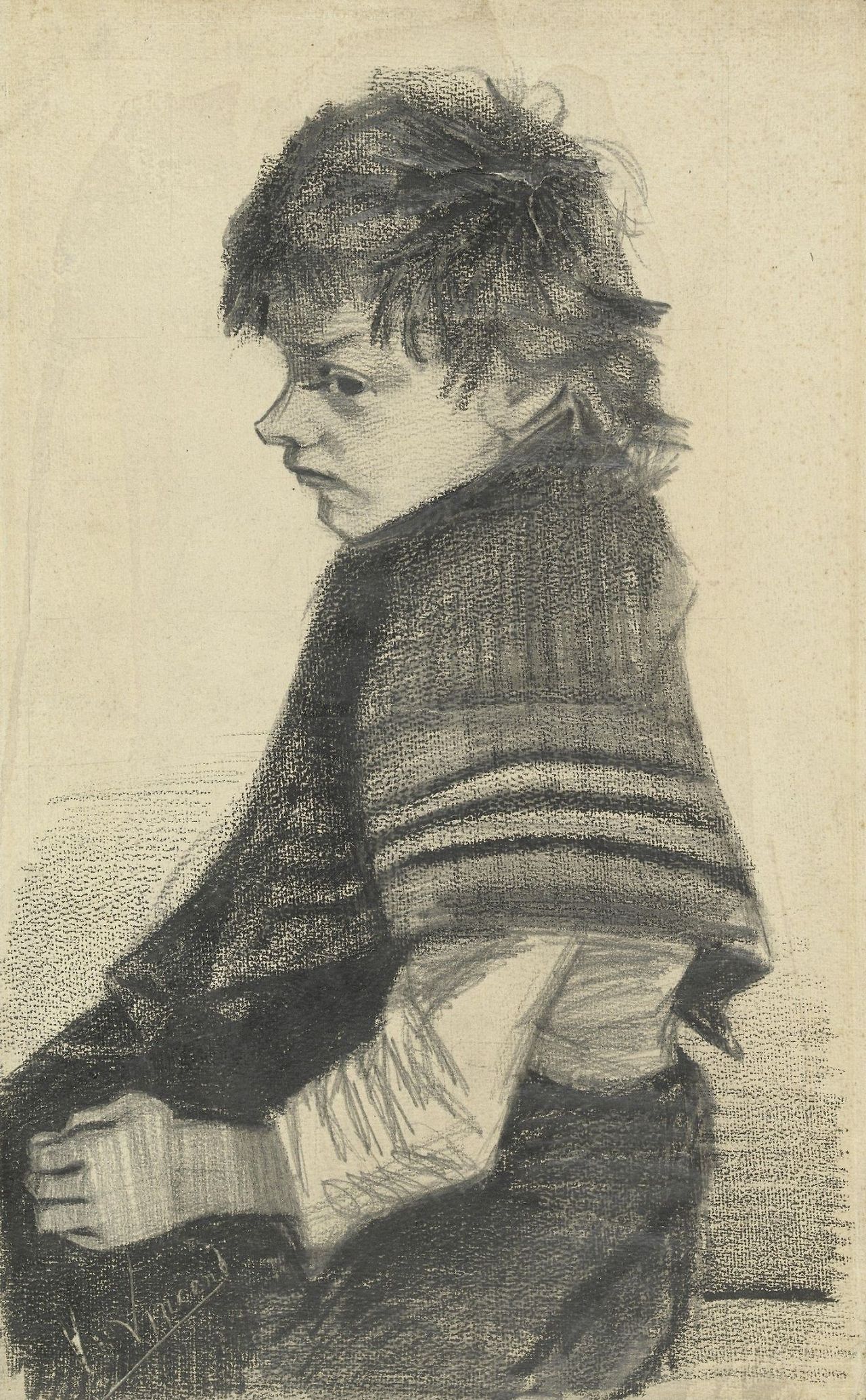 1882 Van Gogh Girl with a Shawl,drawing(Van Gogh Museum Amsterdam).jpg