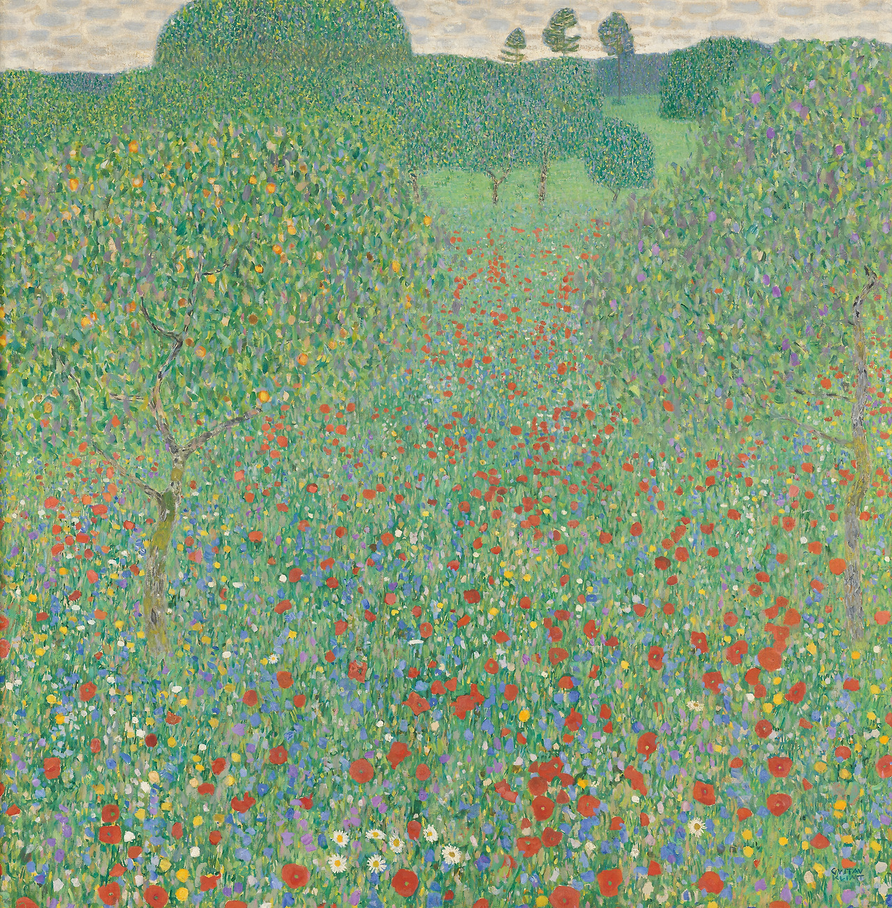 Gustav Klimt (1862–1918), Blühender Mohn, 1907  Gustav Klimt (1862–1918)  Blühender Mohn  1907     Oil on canvas  110 x 110 cm     Österreichische Galerie Belvedere, Vienna.jpg