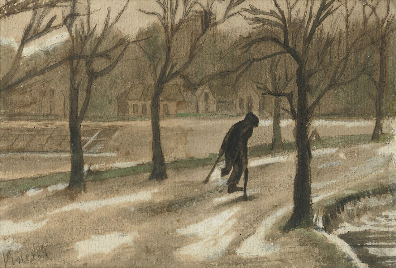 1877 Van Gogh Winter, in life as well (after Jozef Israëls)drawing(private collection).jpg