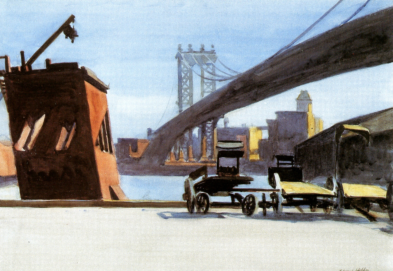 Manhattan Bridge  1925-1926. Watercolor on paper. 35,4 x 50,5 cm. Whitney Museum of American Art, New York. 70.1098..jpg