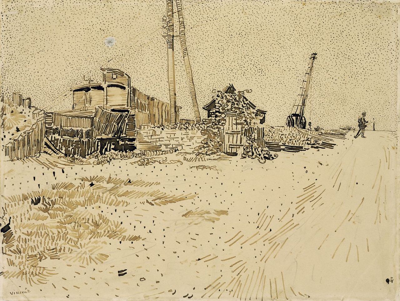 1888 Van Gogh Railway Storage Yard,drawing(Van Gogh Museum Amsterdam).jpg