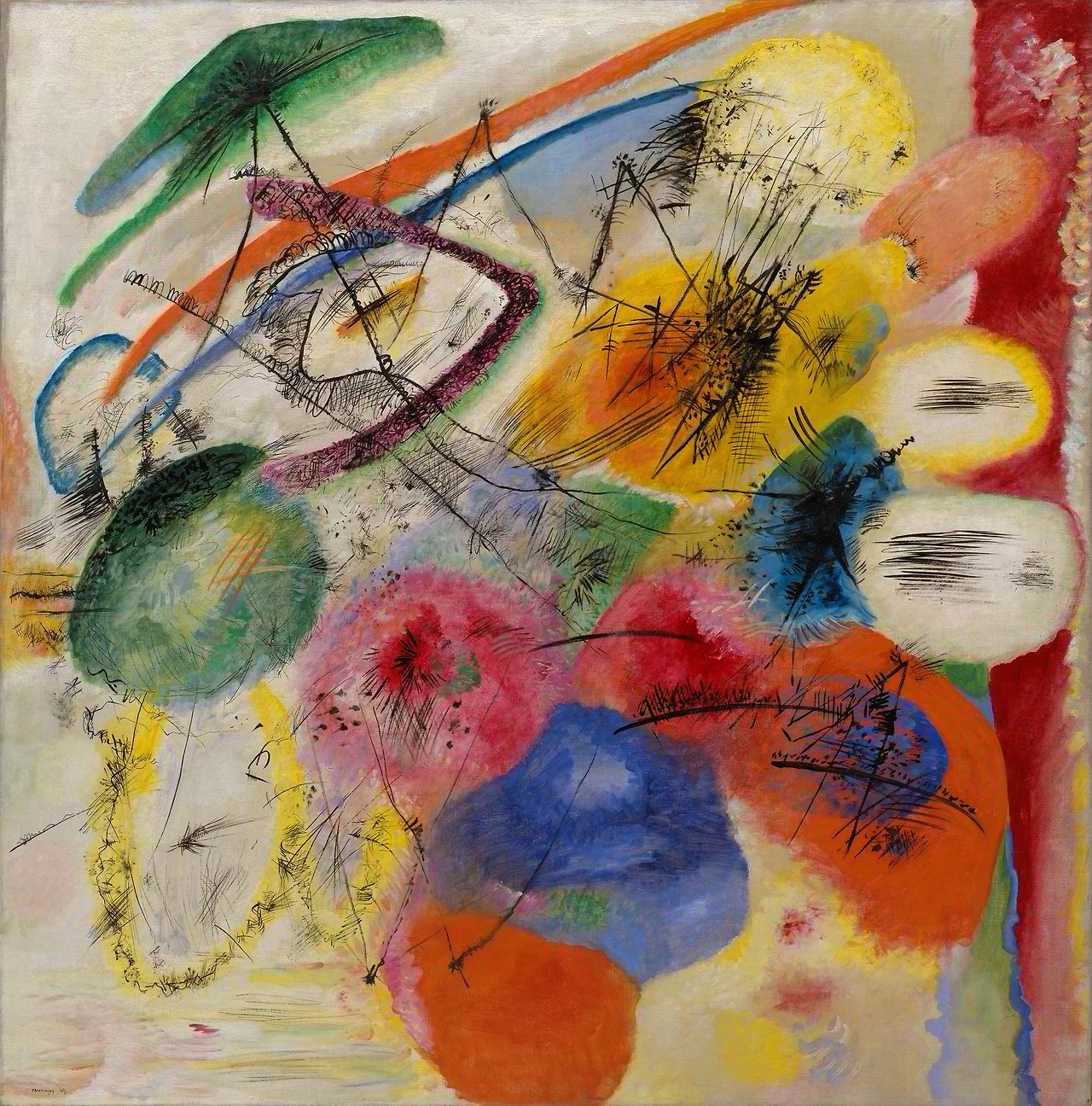 Wassily Kandinsky (1866–1944), Black Lines, 1913  Wassily Kandinsky (1866–1944)  Black Lines  1913     Oil on canvas  129.4 x 131.1 cm     Guggenheim Museum, New York.jpg