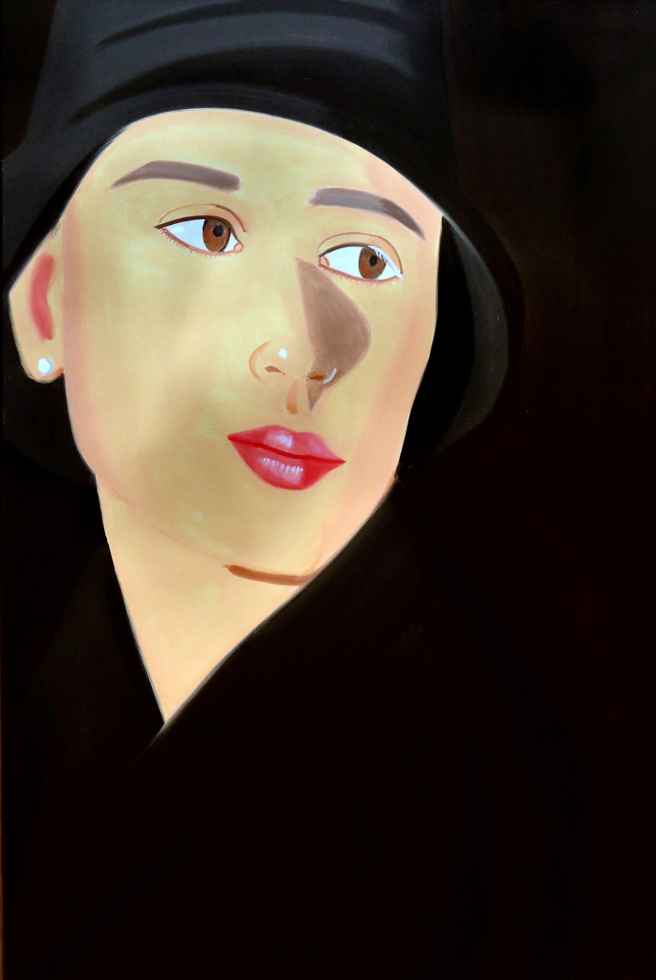 lex Katz 1927 New York Vivien in black 1987 Musée Munich Brandhorst.jpg