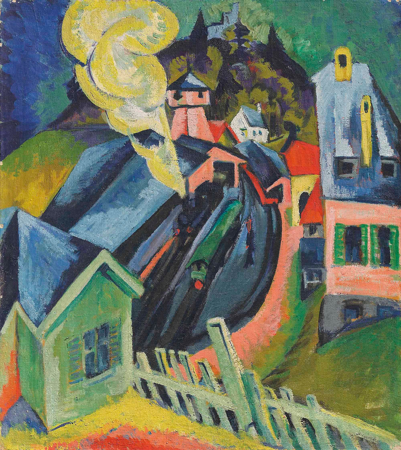 4 Ernst Ludwig Kirchner - Railway Station, Königstein [1916].jpg