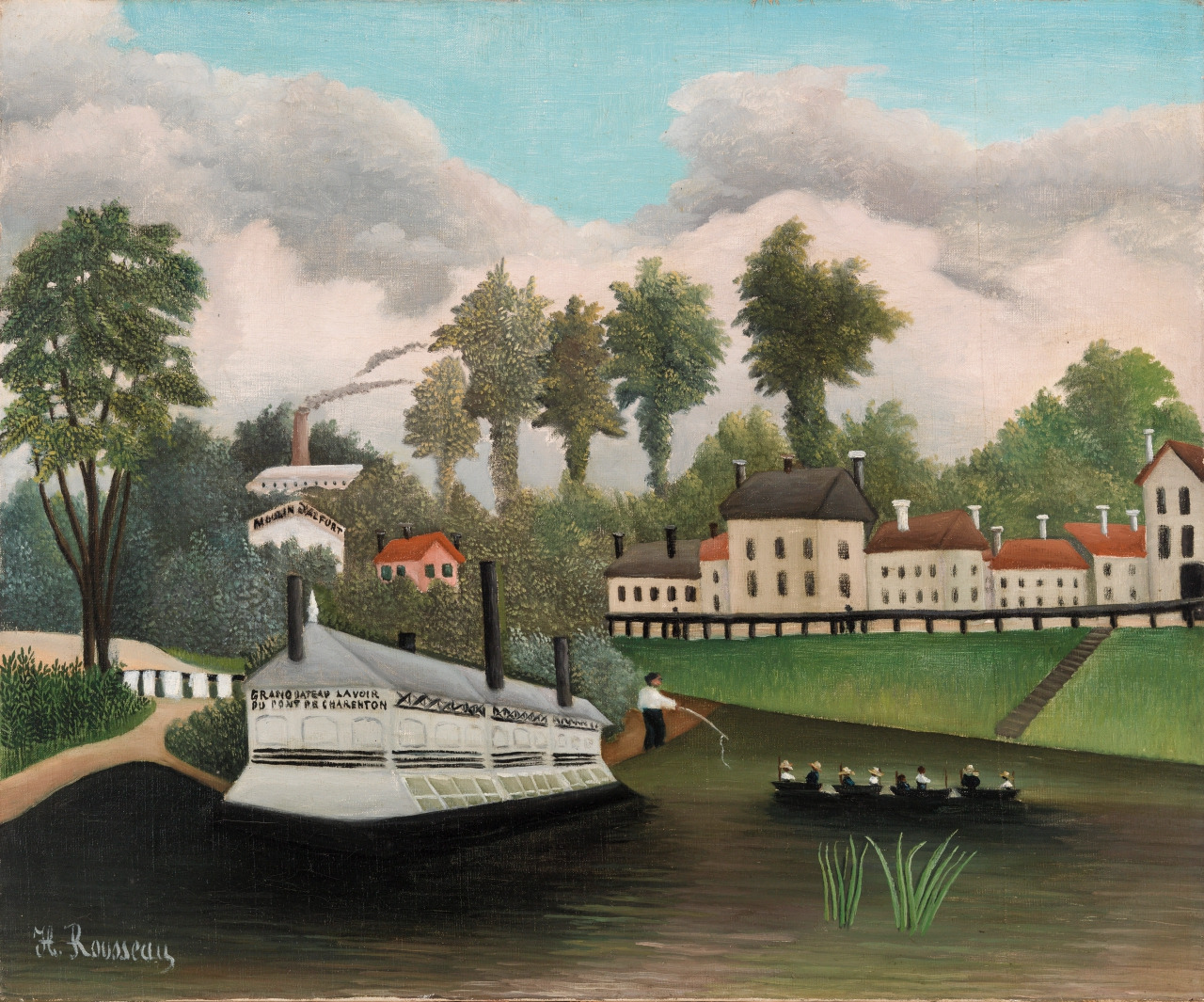 마크로스코 액자 버전 Le Bateau-lavoir du Pont de Charenton  c. 1895. Oil on canvas. 46 x 55,6 cm. The Barnes Foundation, Philadelphia..jpg