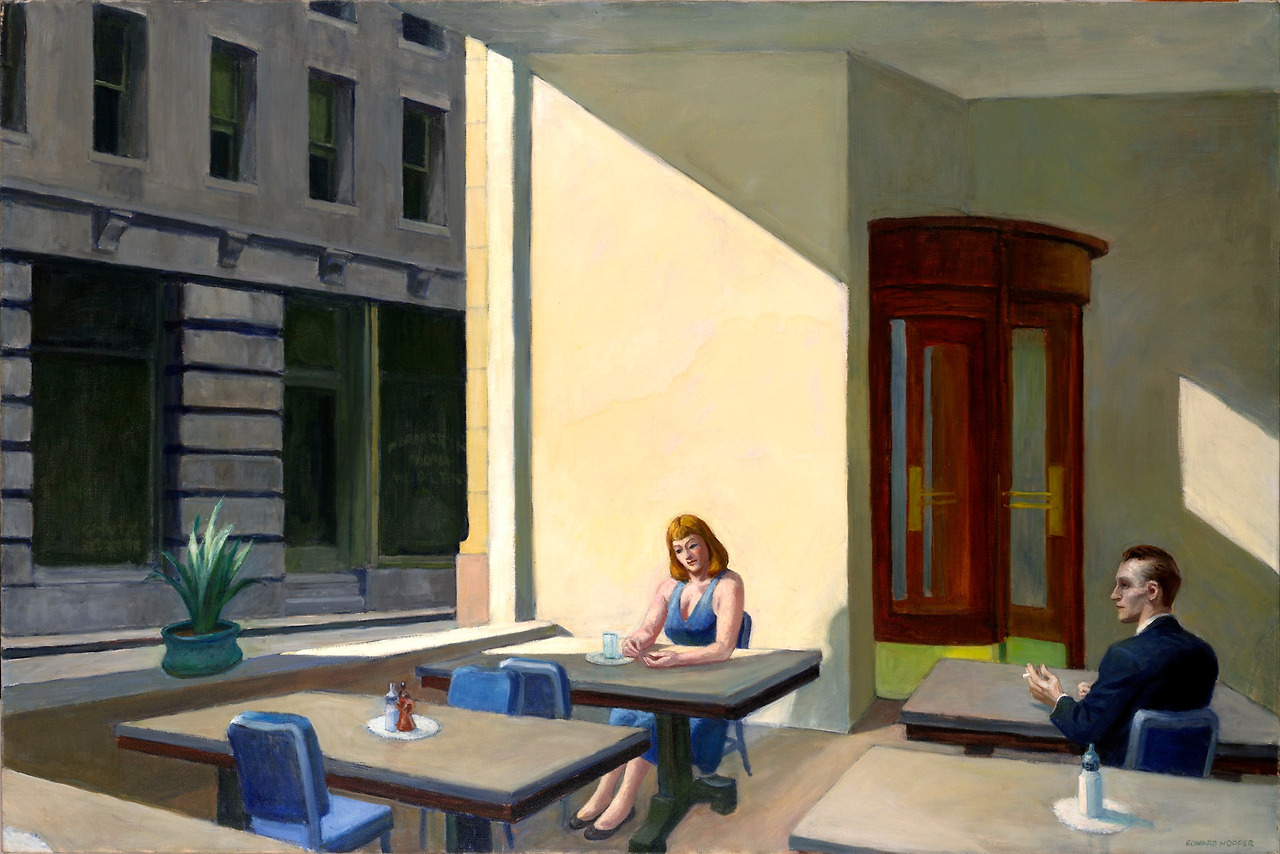 Sunlight in a Cafeteria  1958. Oil on canvas. 102,1 x 152,7 cm. Yale University Art Gallery, New Haven, Connecticut..jpg