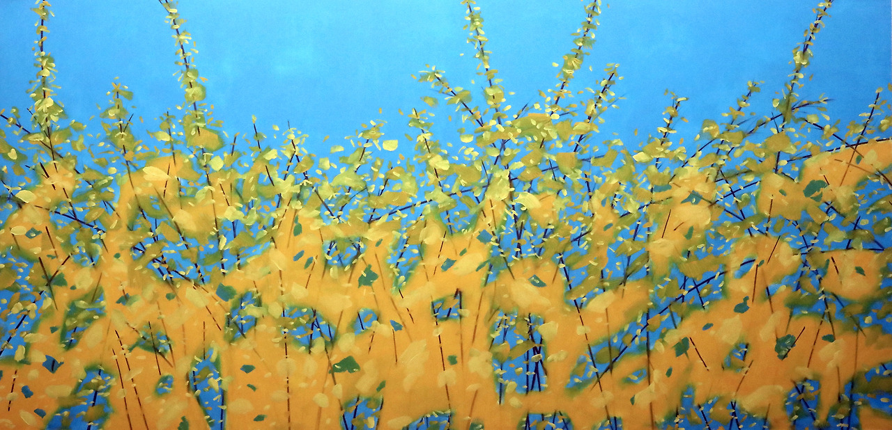 Alex Katz 1927 New York Forsythia 1997 Musée Munich Brandhorst.jpg