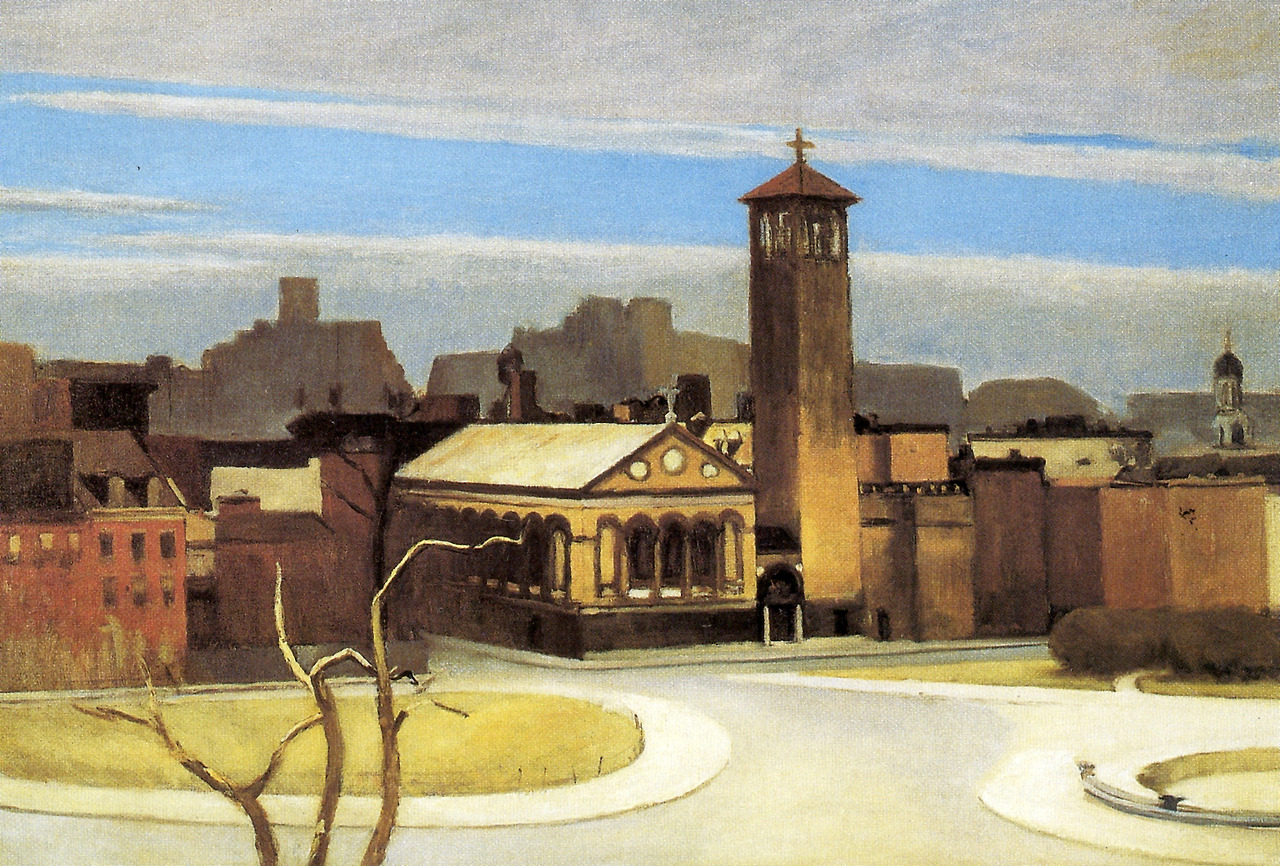 November, Washington Square  c. 1932-1959. Oil on canvas. 86,7 x 127,6 cm. Santa Barbara Museum of Art, Santa Barbara. .jpg