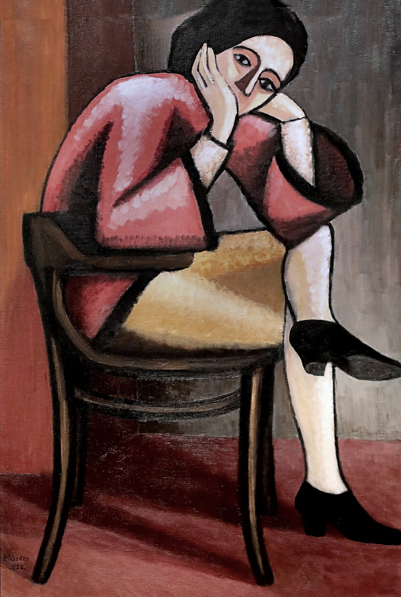 Gabriele Münter 1877-1962 Munich Woman in thought II .jpg