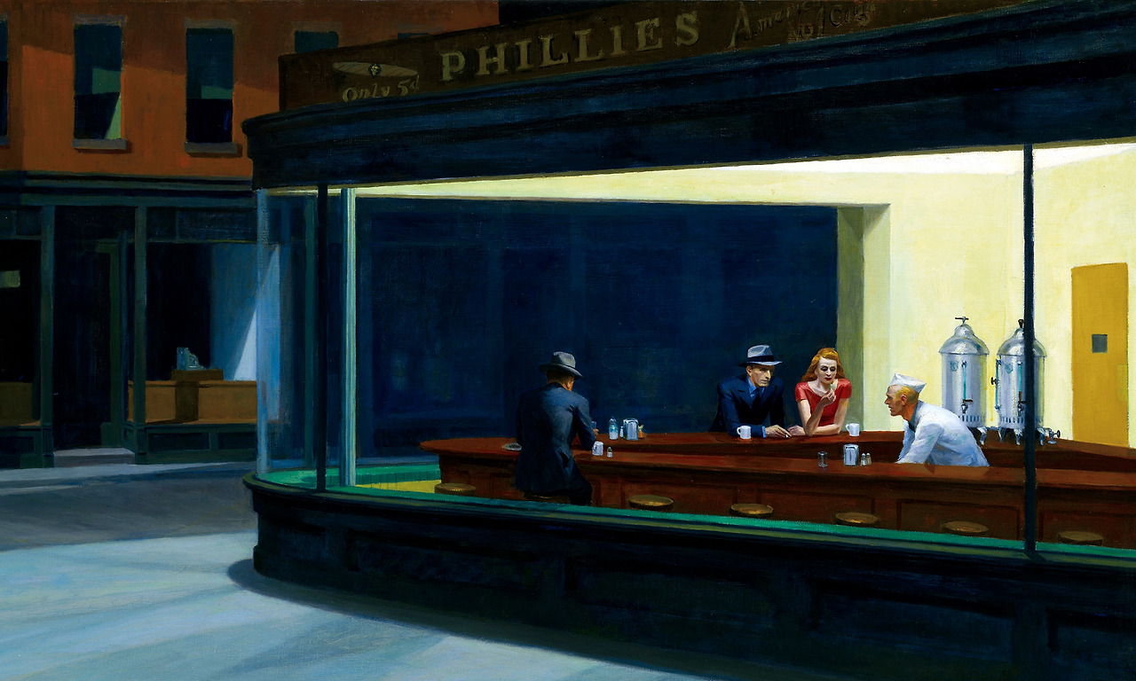 Nighthawks  1942. Oil on canvas. 76,2 x 144 cm. The Art Institute of Chicago, Chicago. 1.jpg