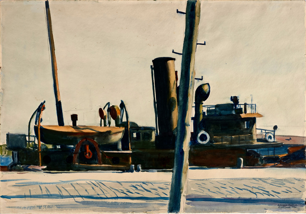 Trawler and Telegraph Pole  1926. Watercolor and gouache over graphite on cream wove paper. 35,3 x 50,5 cm. Princeton University Art Museum, Princeton. x1946-267..jpg