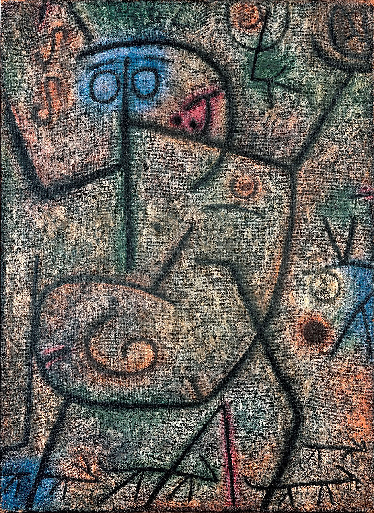 Oh! These Rumors!  1939. Tempera and oil on burlap. 75,5 x 55 cm. Fondation Beyeler, Basel.jpg