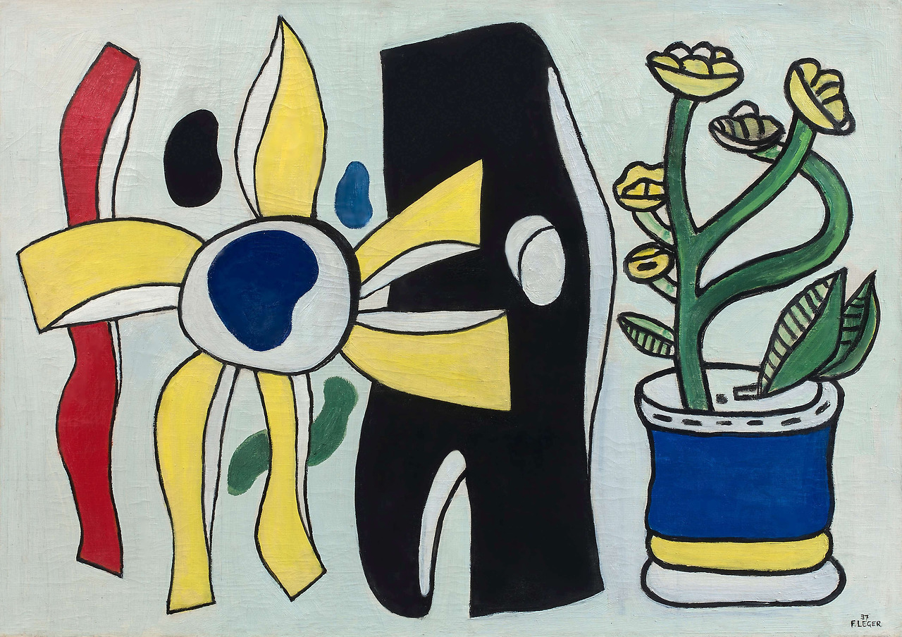 Fernand Leger - Composition with Blue Vase [1937].jpg