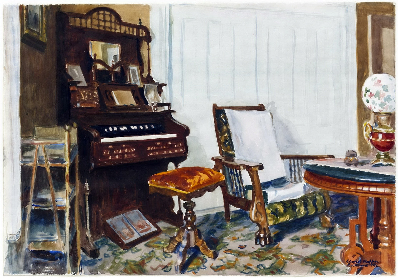 Mrs. Acorn's Parlor  1926. Watercolor and pencil on paper. 56,2 x 86,7 cm. The Museum of Modern Art, New Yor.jpg