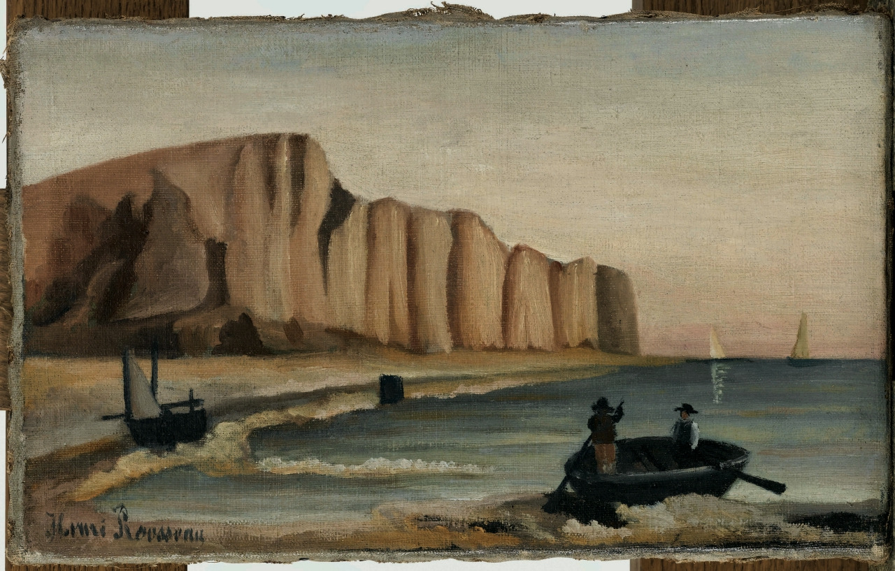 마크로스코 액자 버전 The Cliff  c. 1895. Oil on canvas. 21 x 35 cm. Musée de l'Orangerie, Paris..jpg