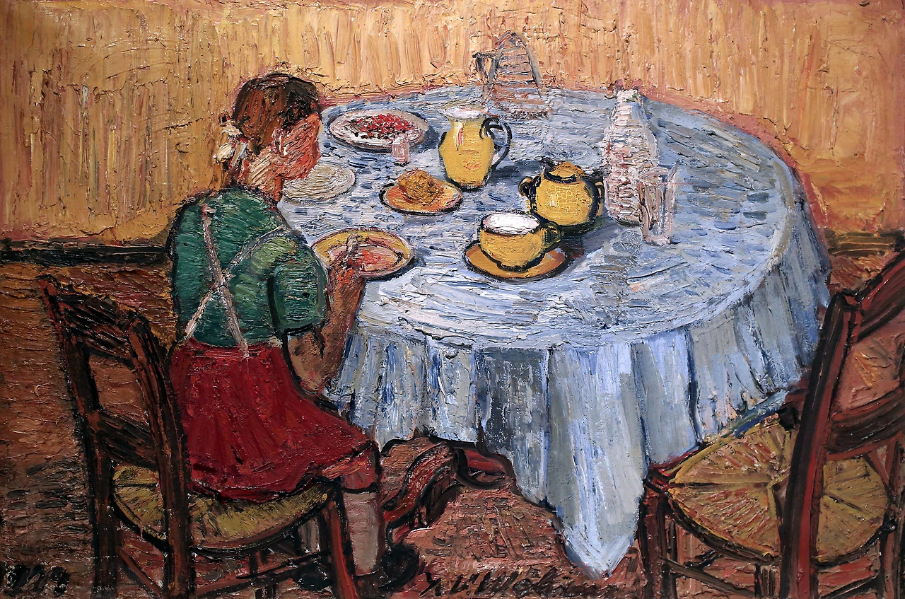 Henri Victor Wolvens. 1896-1977. Le déjeuner. Breakfast. 1944. Ixelles. Musée des Beaux Arts..jpg