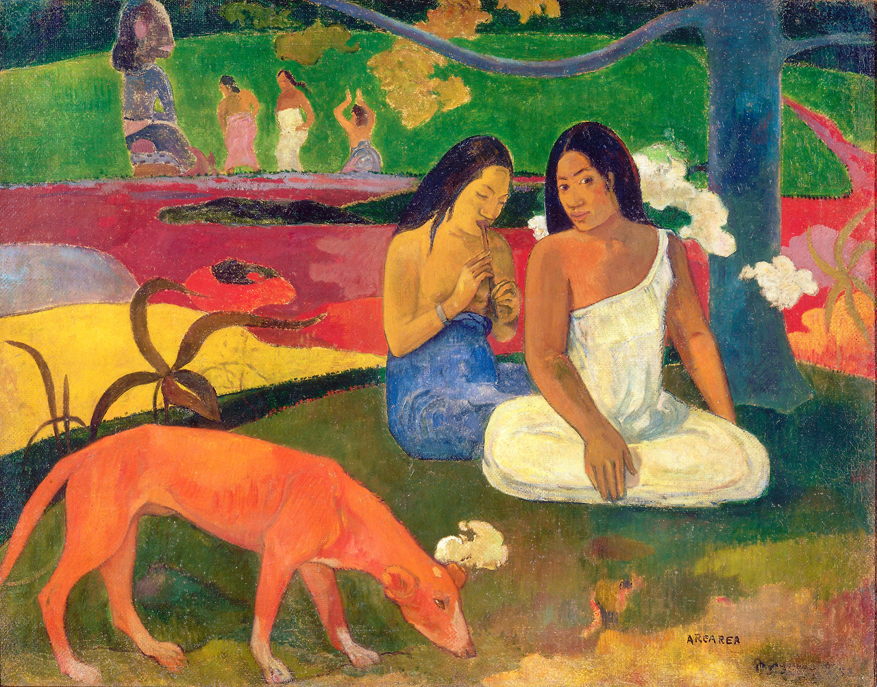 Arearea  1892. Oil on canvas. 74,5 x 93,5 cm. Musée d'Orsay, Paris.jpg