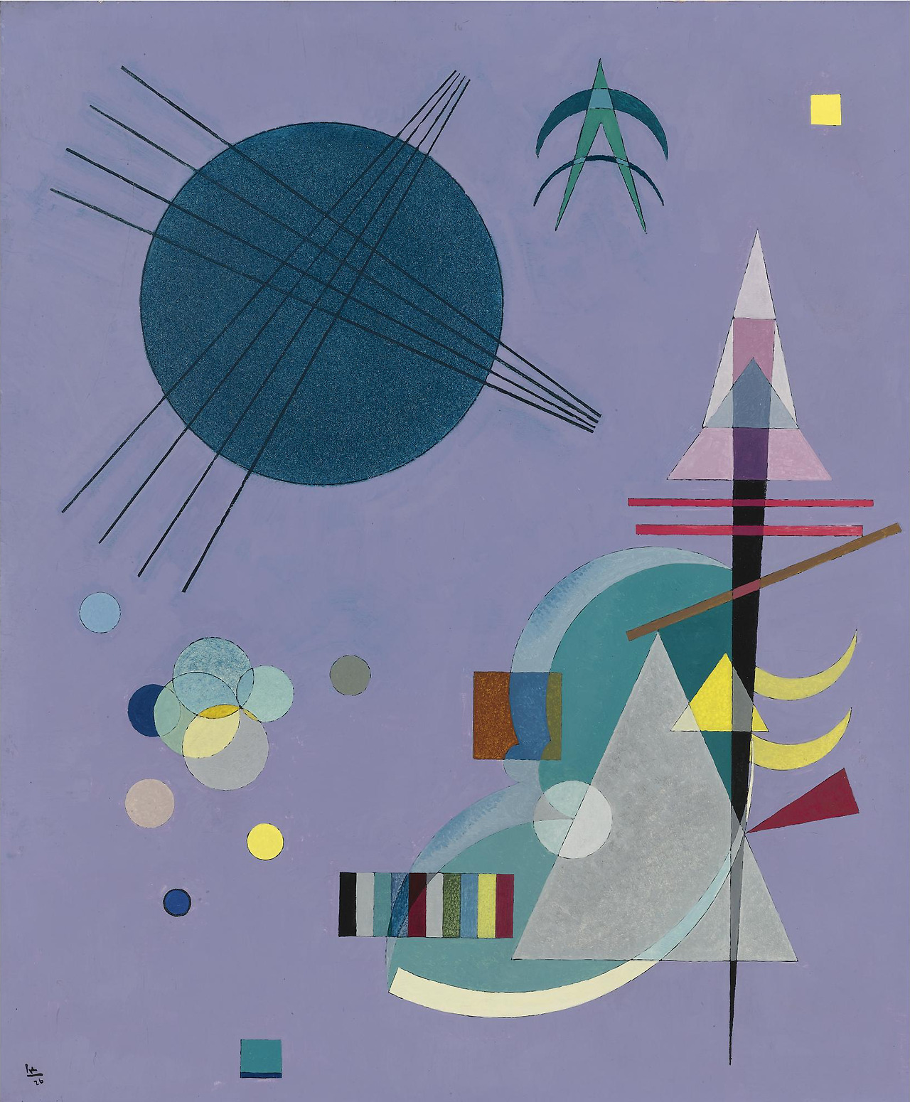 Wassily Kandinsky (1866–1944), Violet-Green, 1926  Wassily Kandinsky (1866–1944)  Violet-Green  1926     Oil on board  64 x 53.5 cm     Private collection.jpg