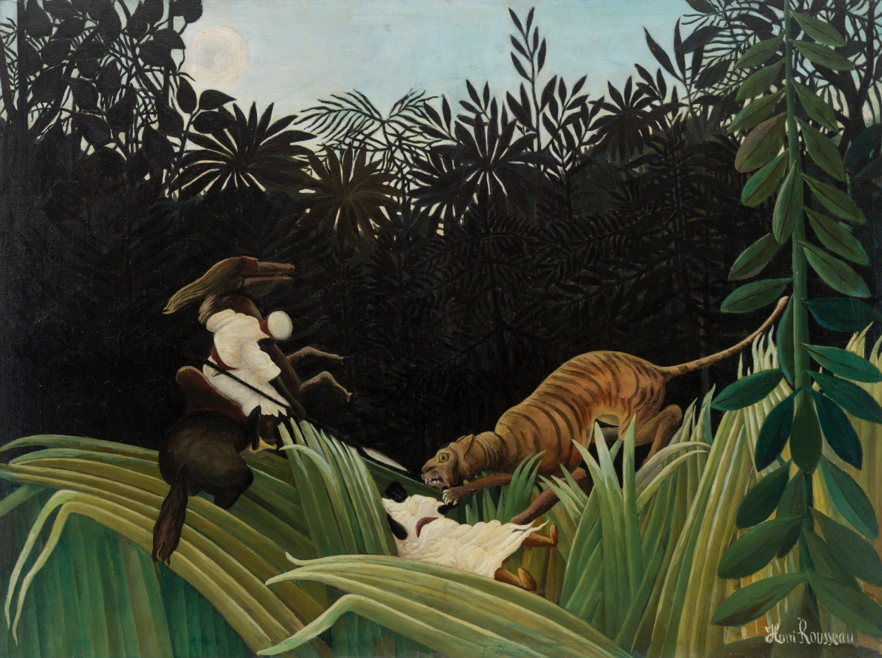 마크로스코 액자 버전 Éclaireurs attaqués par un tigre  1904. Oil on canvas. 121,6 x 161,9 cm. The Barnes Foundation, Philadelphia..jpg