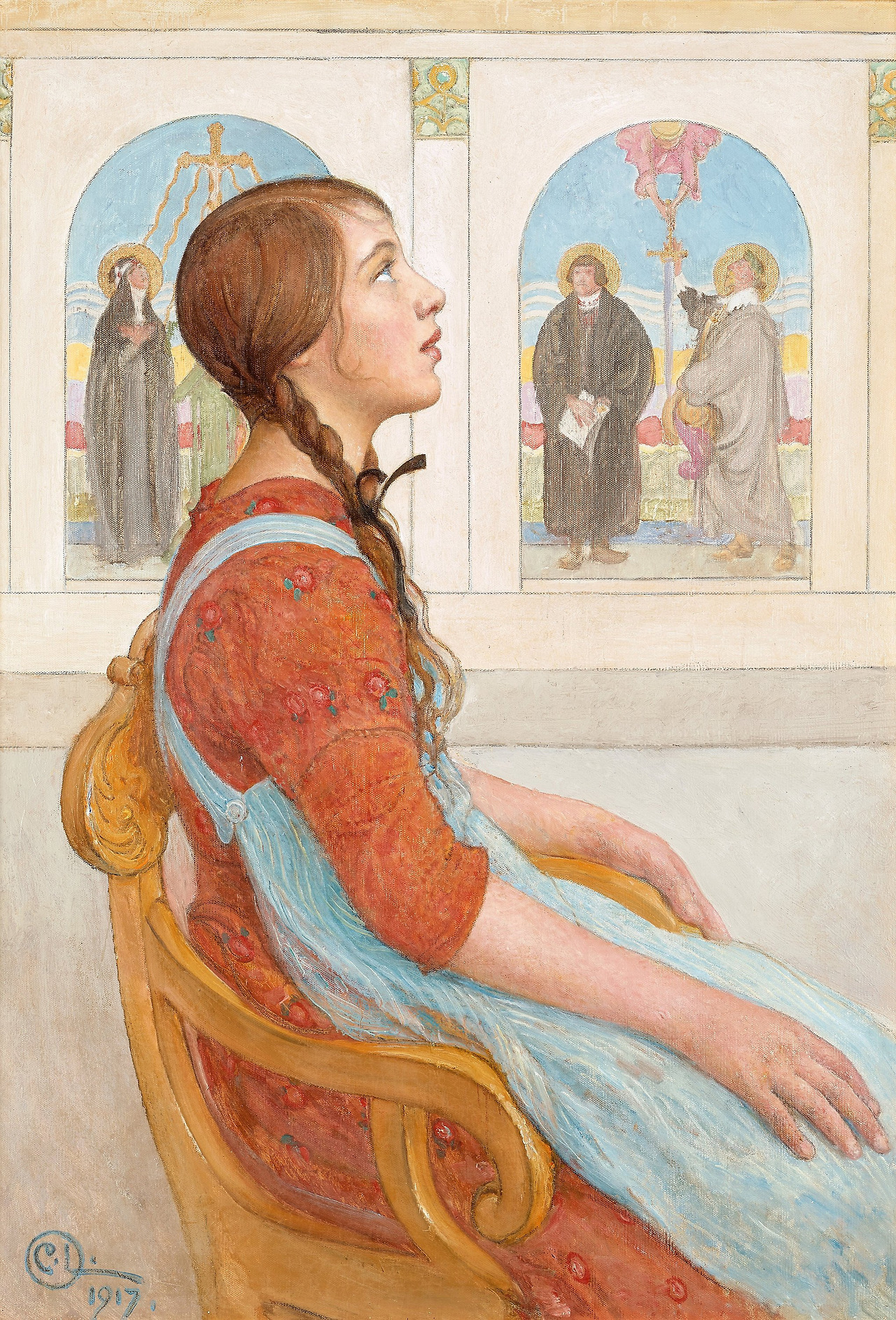 CARL LARSSON, %22Uppenbarelse%22 (Revelation). Signed C.L within a circle and dated 1917.jpg