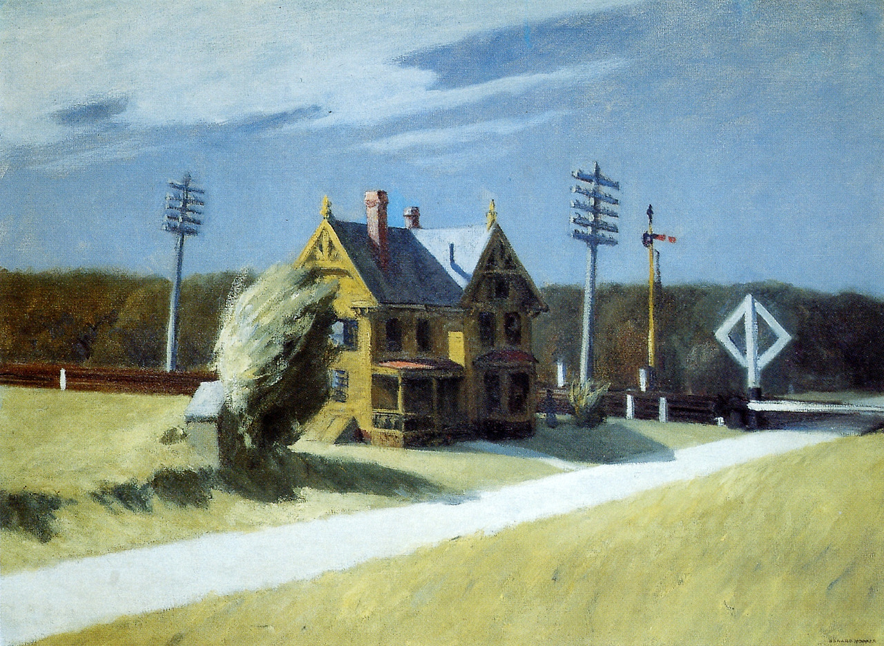 Railroad Crossing  c. 1922-1923. Oil on canvas. 73,7 x 101 cm. Whitney Museum  of American Art, New York..jpg