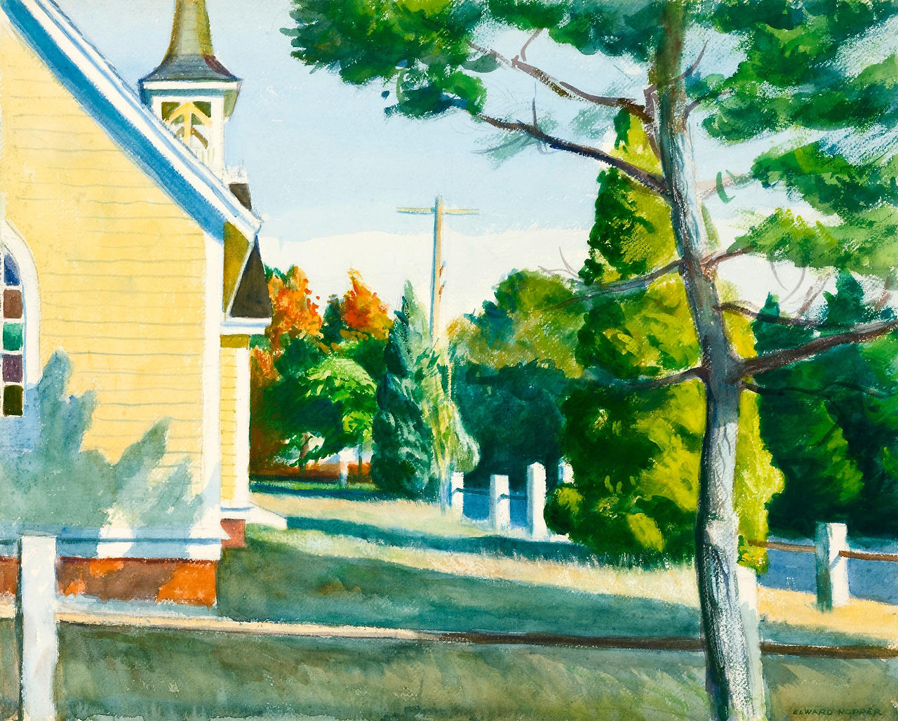 Church in Eastham  1948. Watercolor and pencil on paper. 54,9 x 67,6 cm. Private collection..jpg