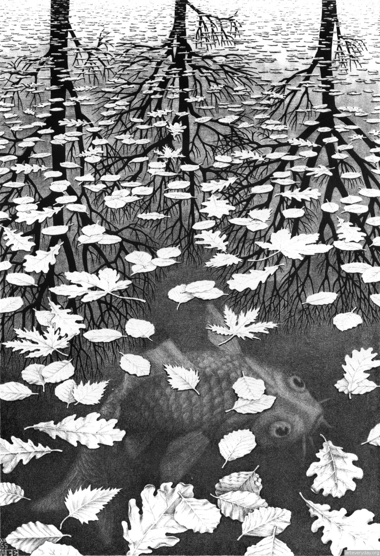 Maurits Cornelis Escher - Three Worlds.jpg
