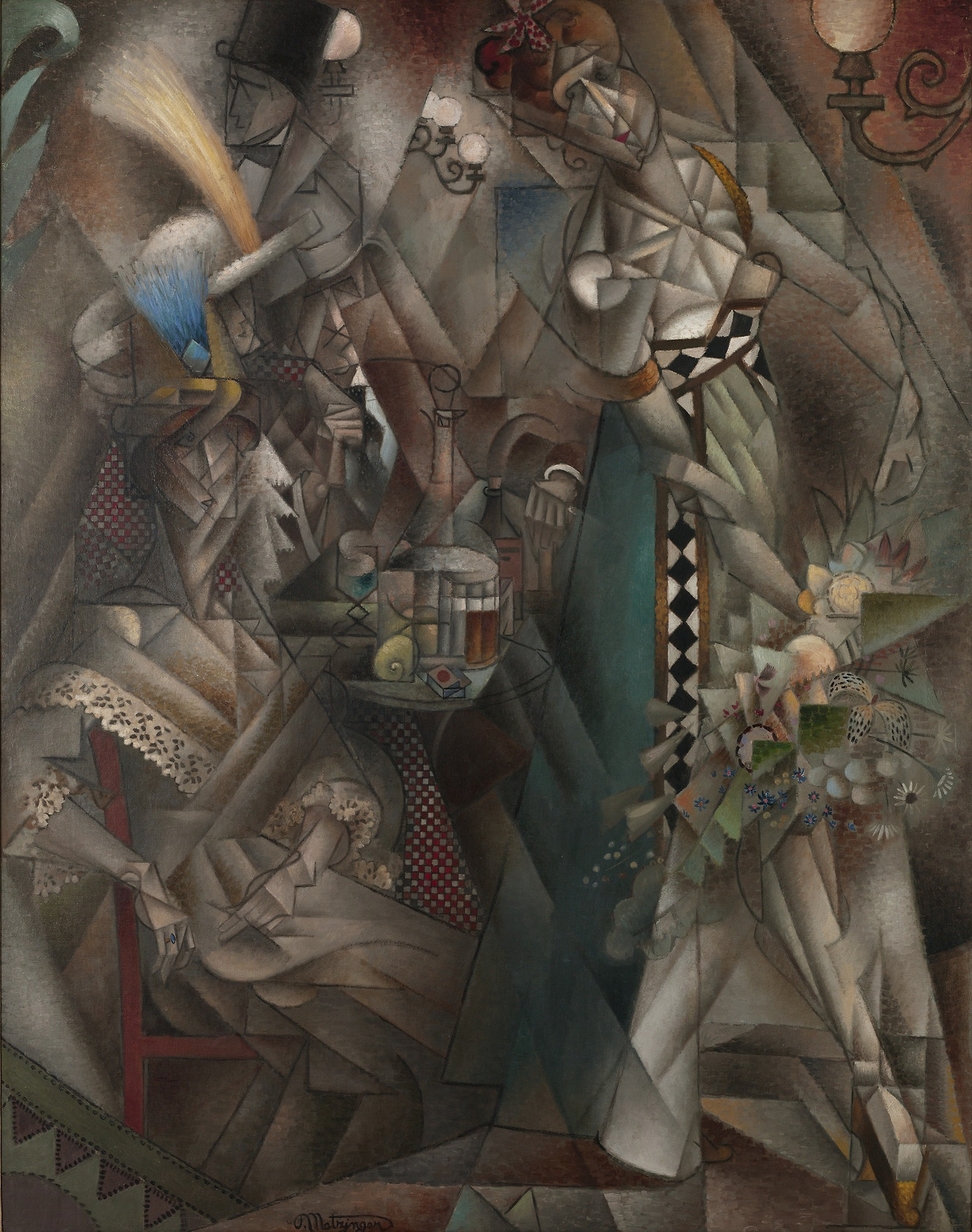 Jean Metzinger - Dancer in a Café (Danseuse au café) [1912]  [Albright-Knox Art Gallery, Buffalo, New York - Oil on canvas, 146.1 x 114.3 cm].jpg