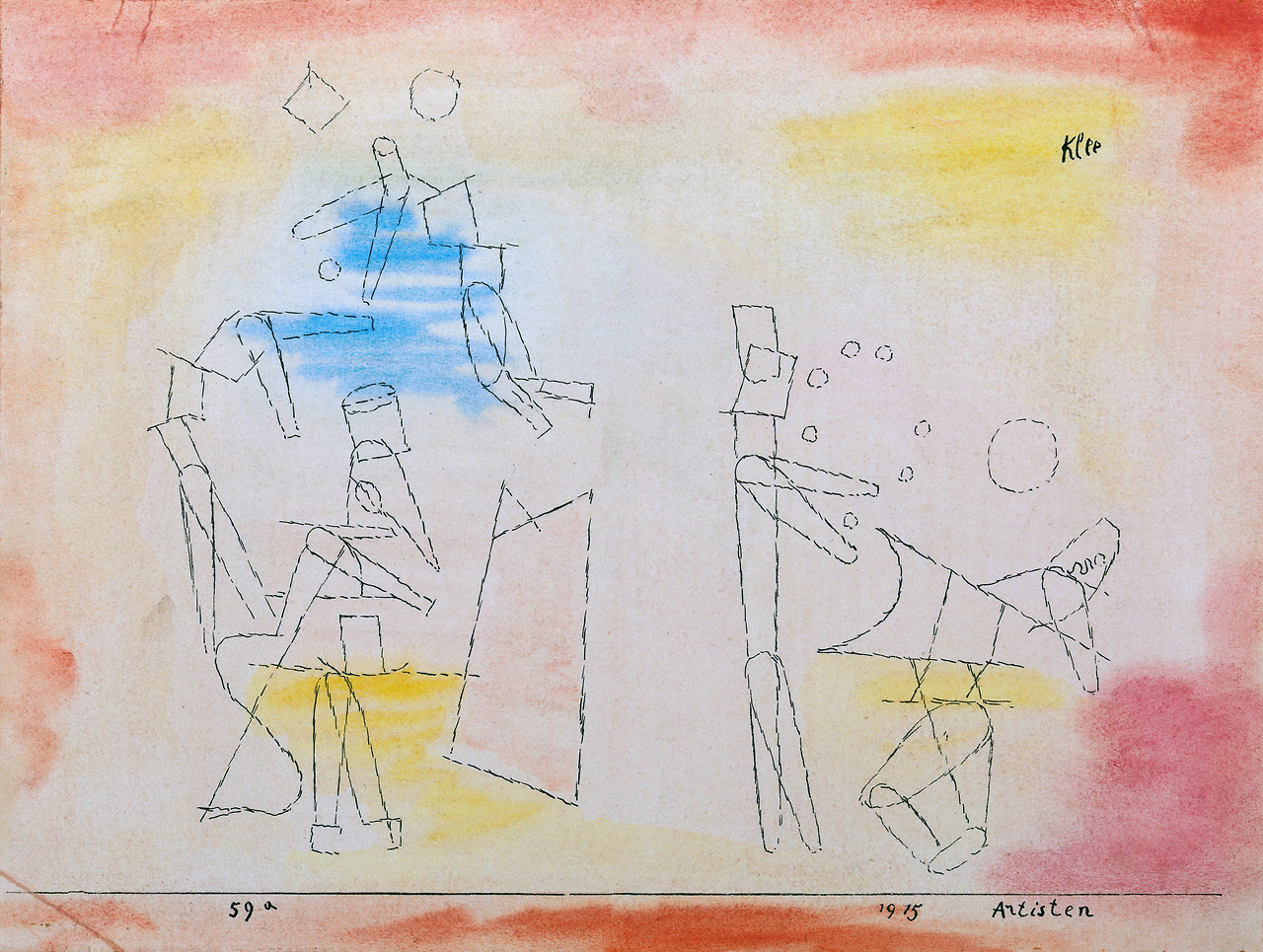 Acrobats  1915. Watercolor, pastel and ink on paper. 22,5 x 27 c.jpg