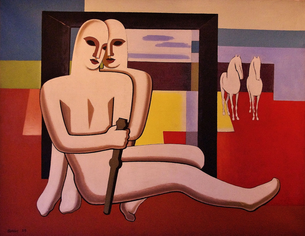 Musée Estève - %22Les cavaliers%22 (1929)  Maurice Estève (1904- 2001) est un peintre autodidacte natif de Culan..jpg