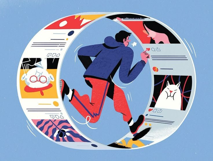 Communication Arts May_June 2020 Illustration Annual _ 61 Antonio Sortino, illustrator Alice Lagarde_Angèle Noel, art directors Les Echos Week-end, client “For a Les Echos Week-end article about the loss of attenti.jpg