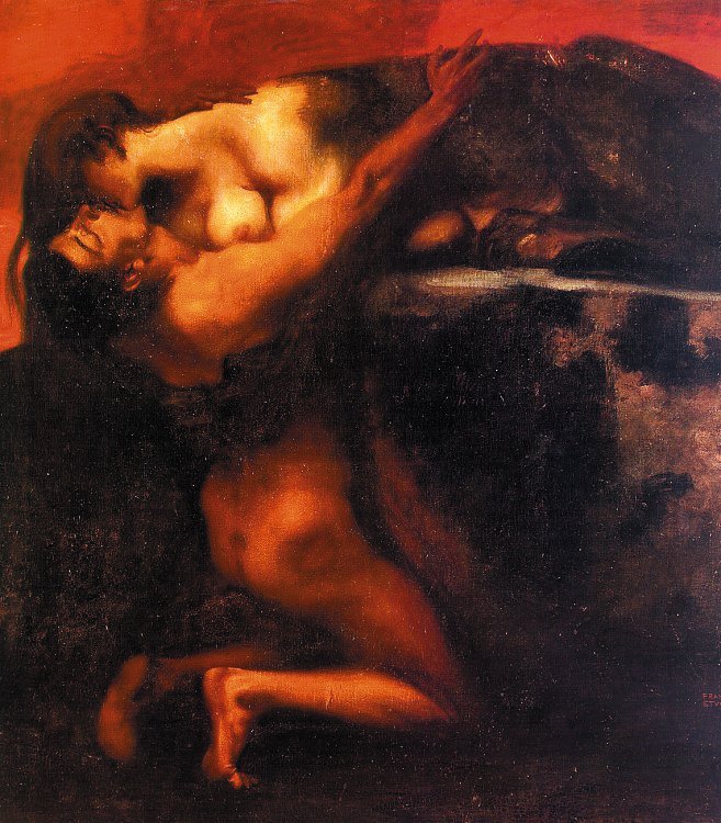 Franz von Stuck, The Kiss of the Sphinx , 1895.jpg