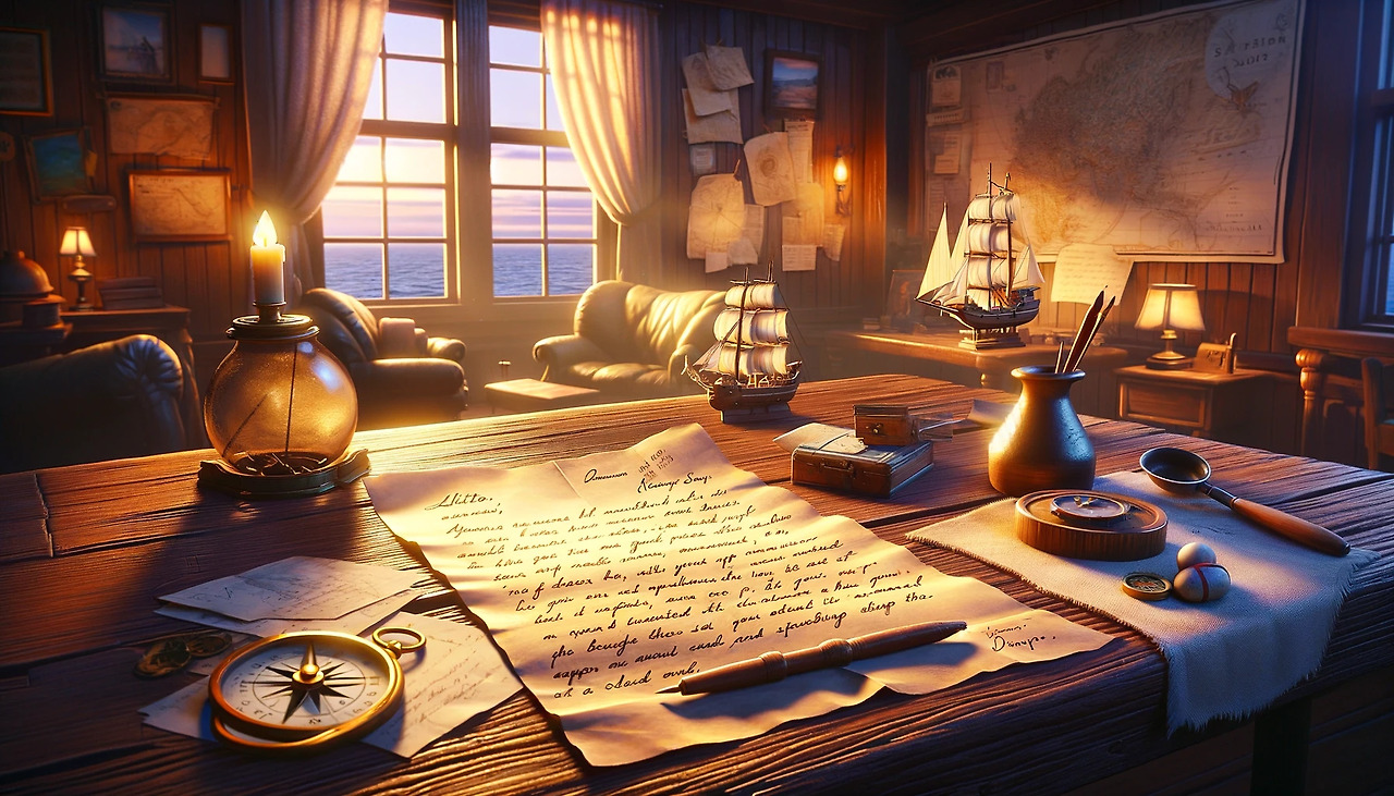 DALL·E 2024-02-24 15.09.04 - Create an illustration in the Pixar Animation Studios style depicting the theme of receiving a significant handwritten letter. The scene takes place i.jpg
