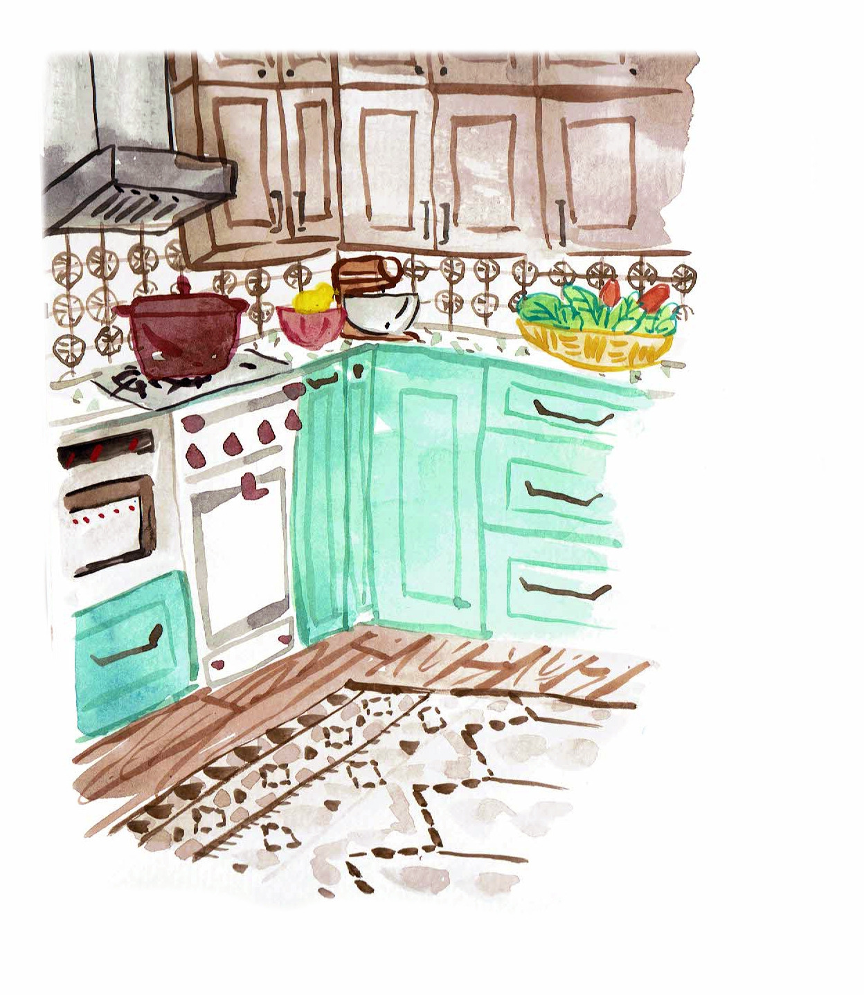 패턴이 많은 부엌.jpg