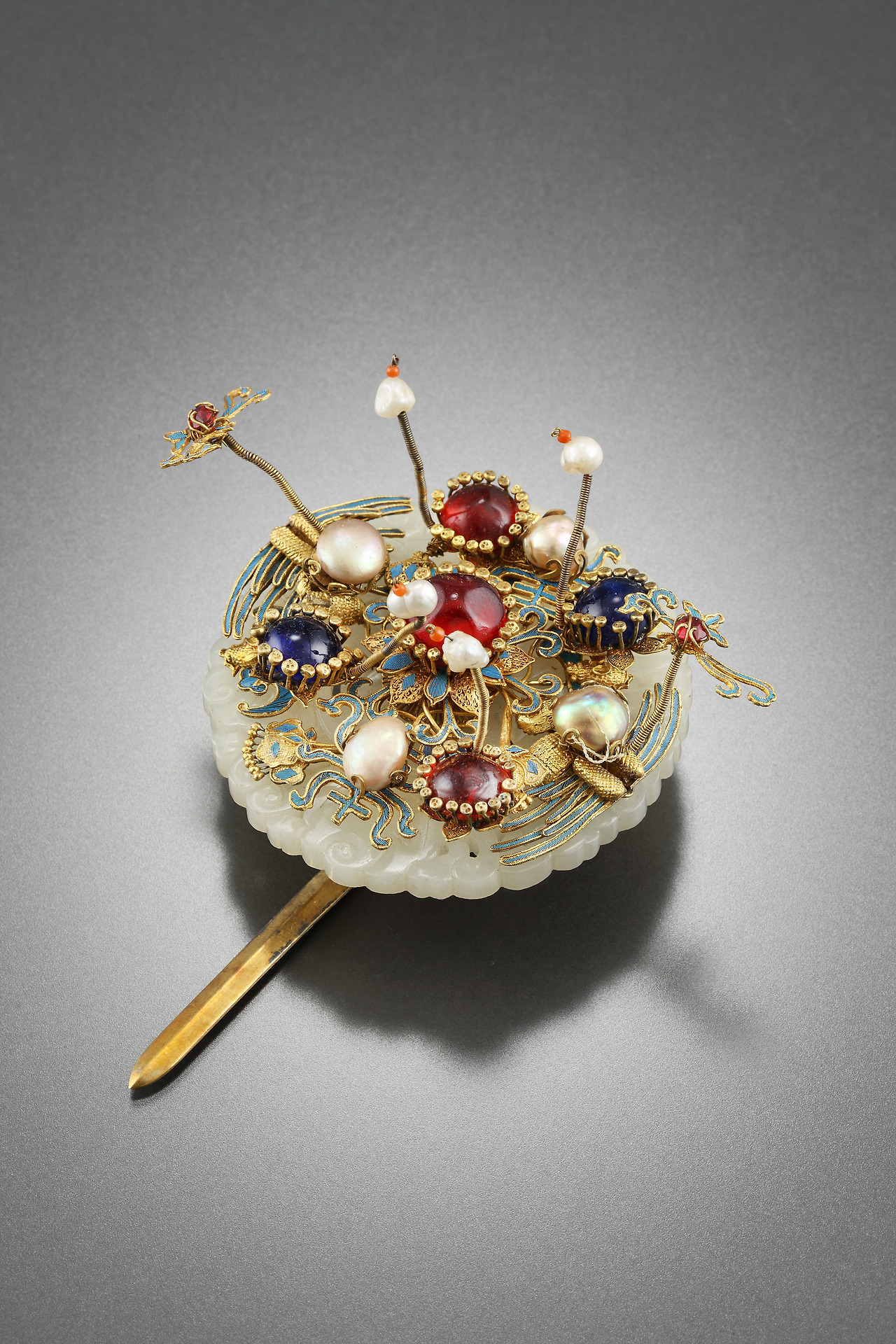 궁중195_영친왕비 백옥수자문떨잠.jpg