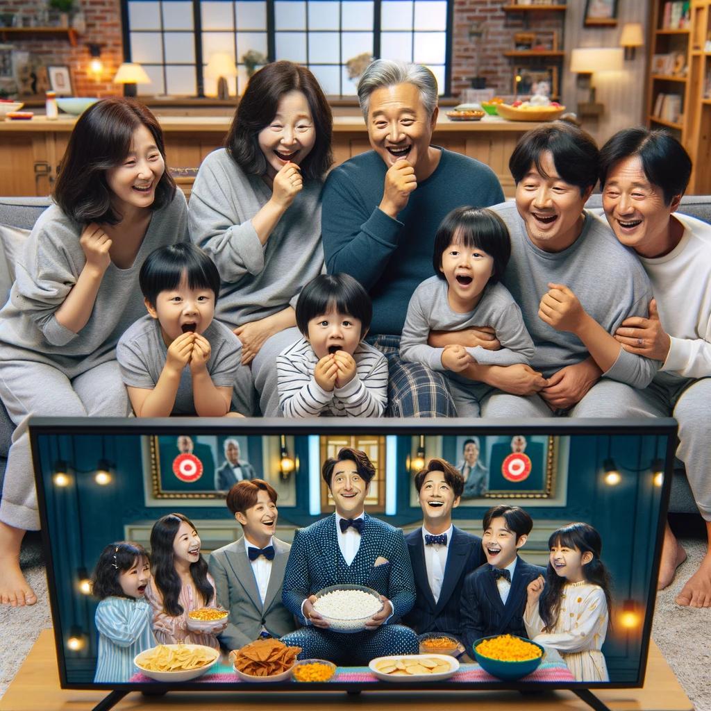 A_South_Korean_family_gathered_in_the_living_room,.jpg