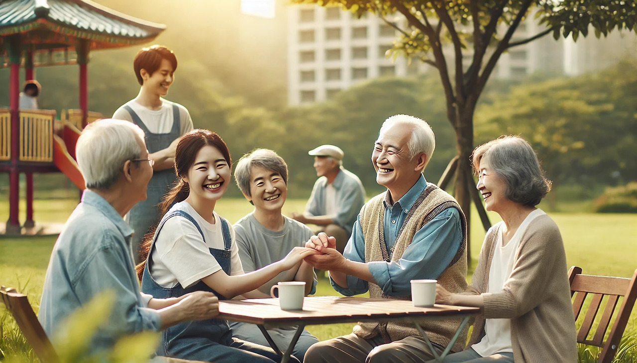 5 고령층이 사회적으로 활발히 참여하고 정서적으로 안정된 삶을 영위하는 장면.jpg